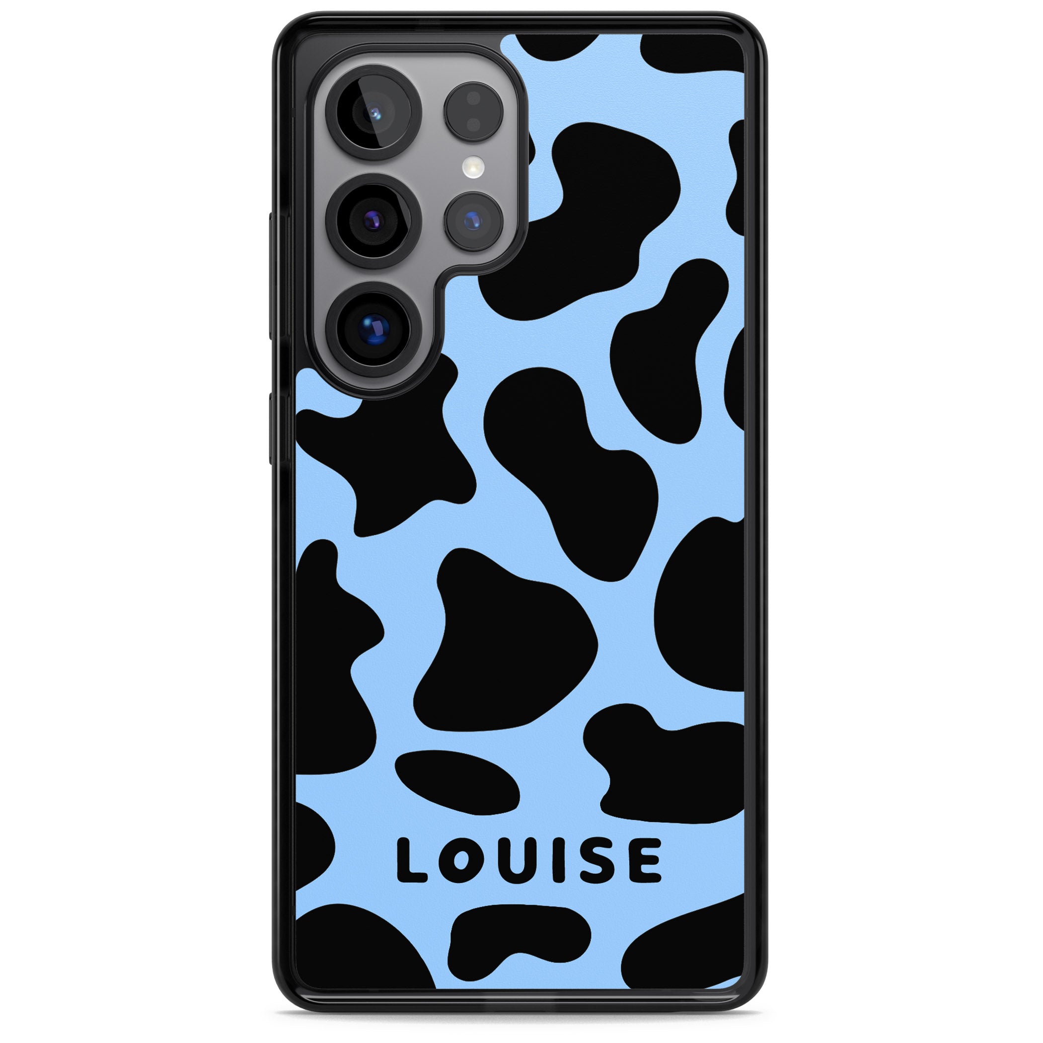 Personalised Blue And Black Cow Print