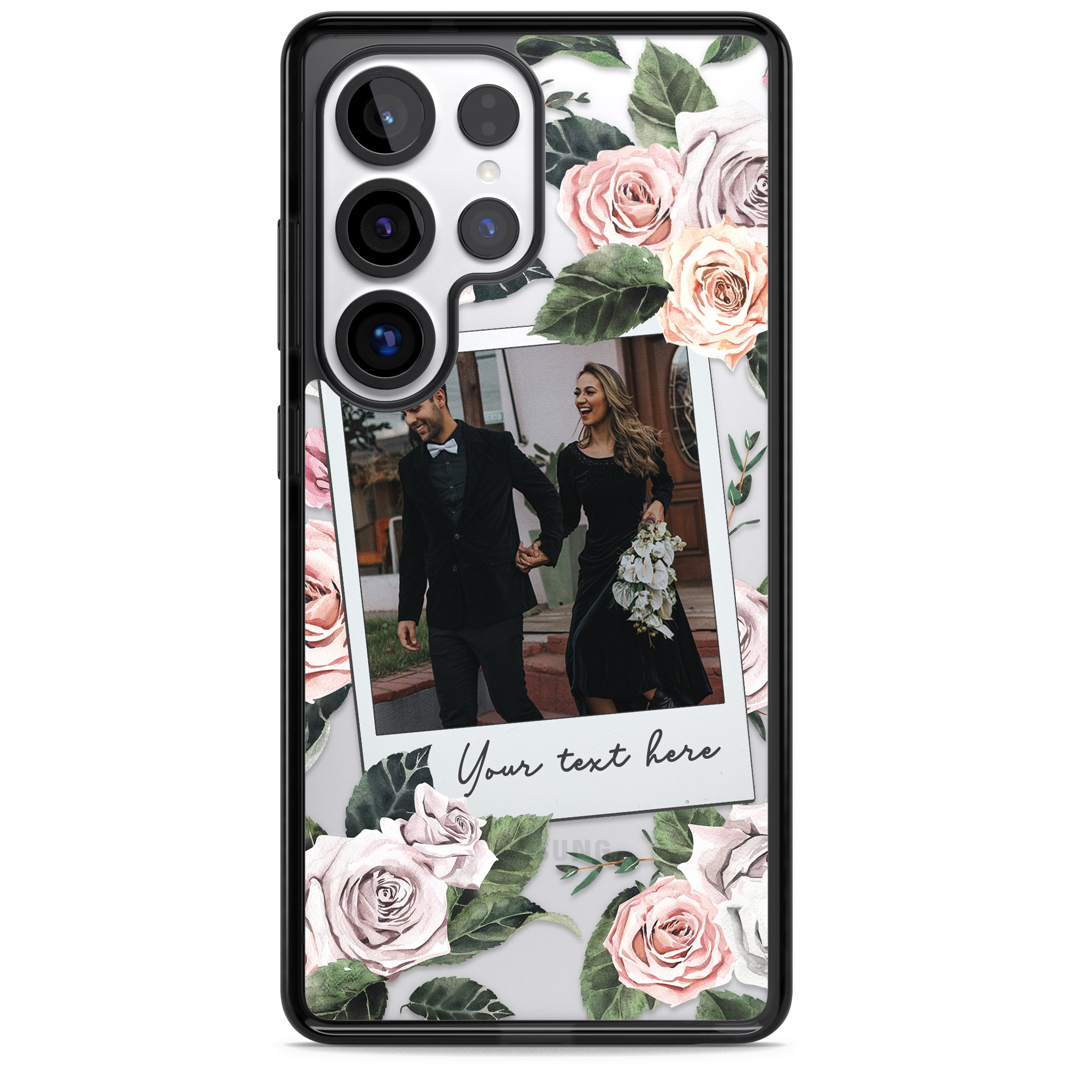 Personalised Floral Instant Camera Photo