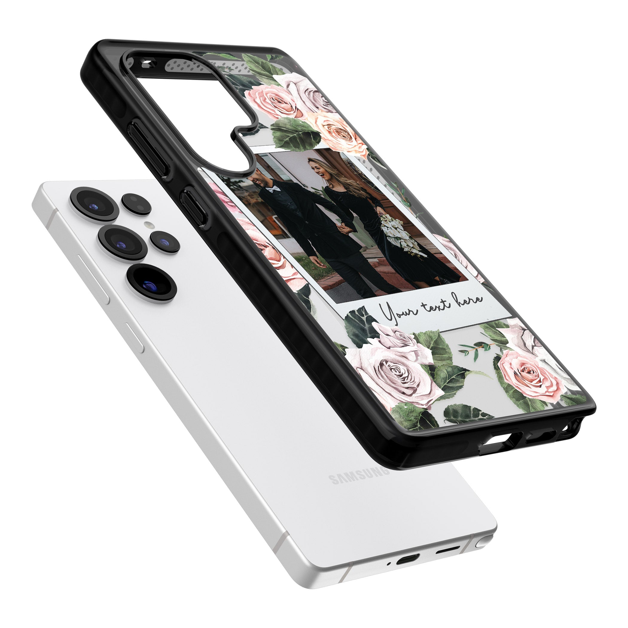 Personalised Floral Instant Camera Photo