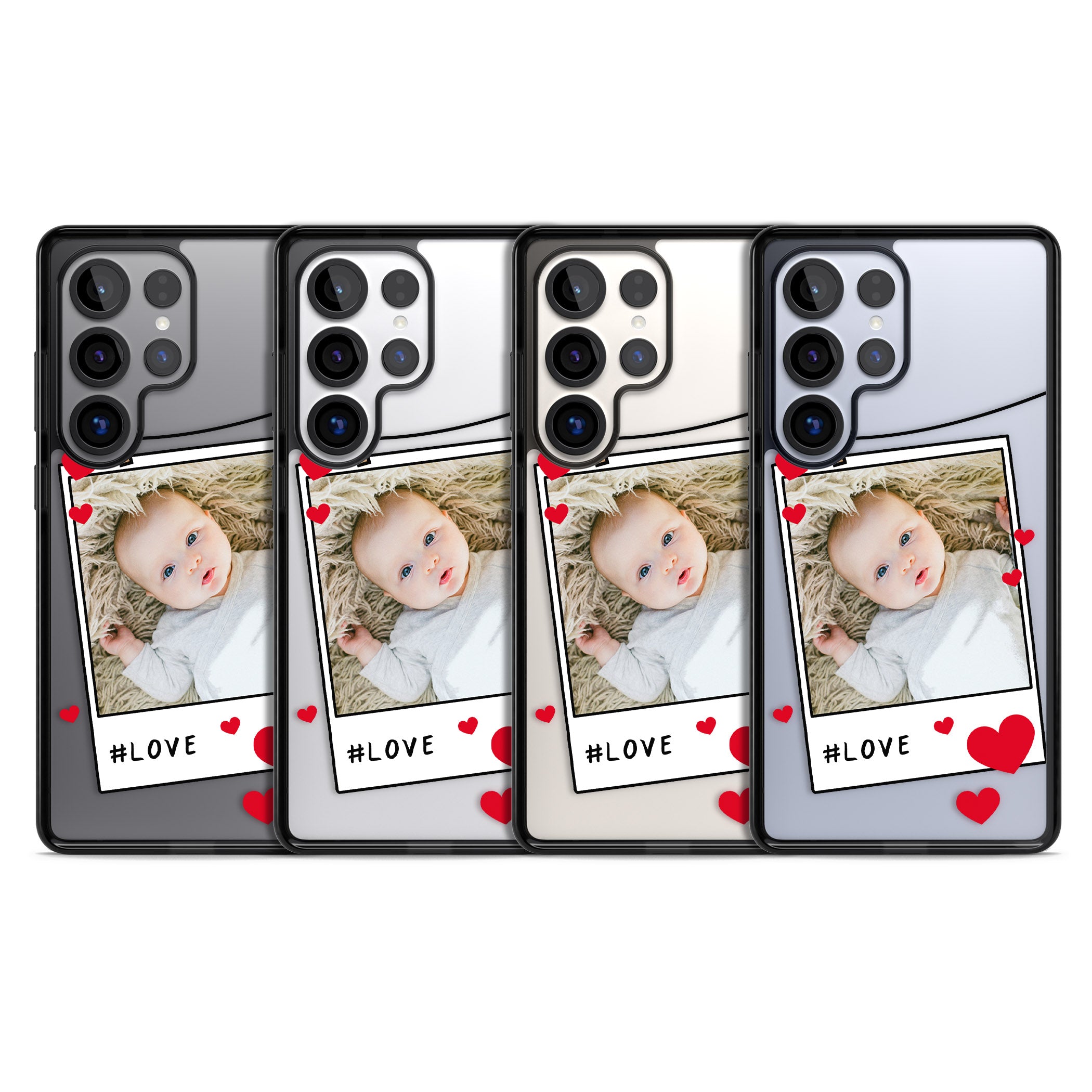 Personalised Paperclip & Hearts Instant Camera Photo