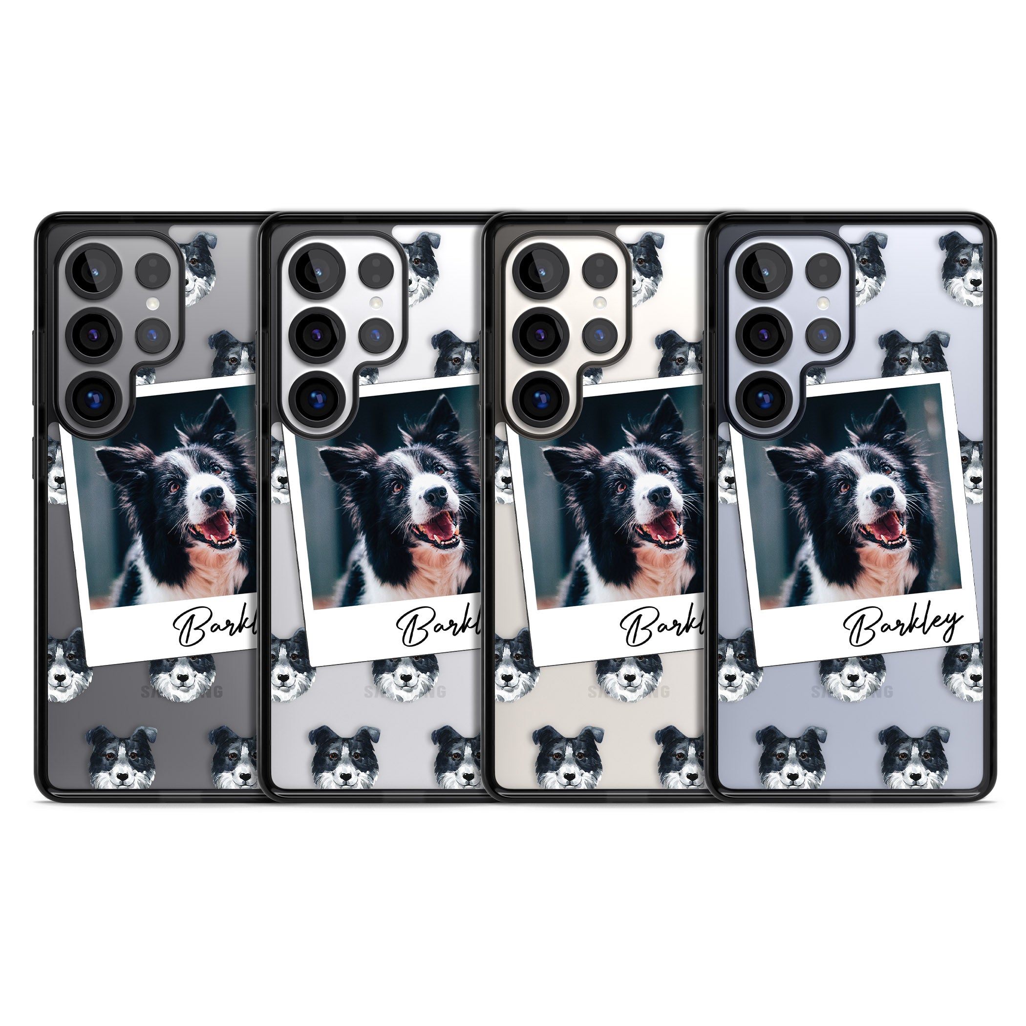Personalised Border Collie Instant Camera Photo