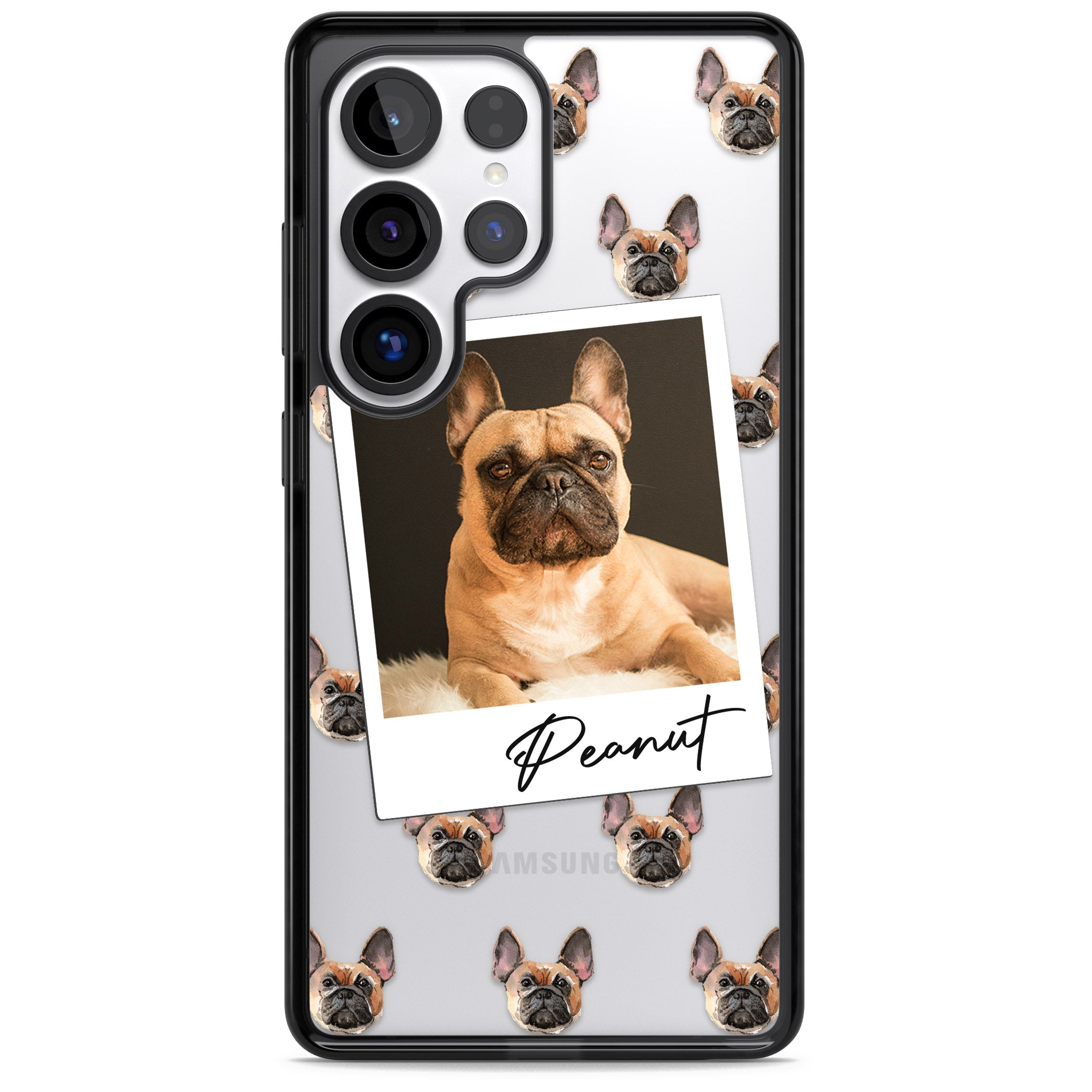 Personalised Tan French Bulldog Instant Camera Photo