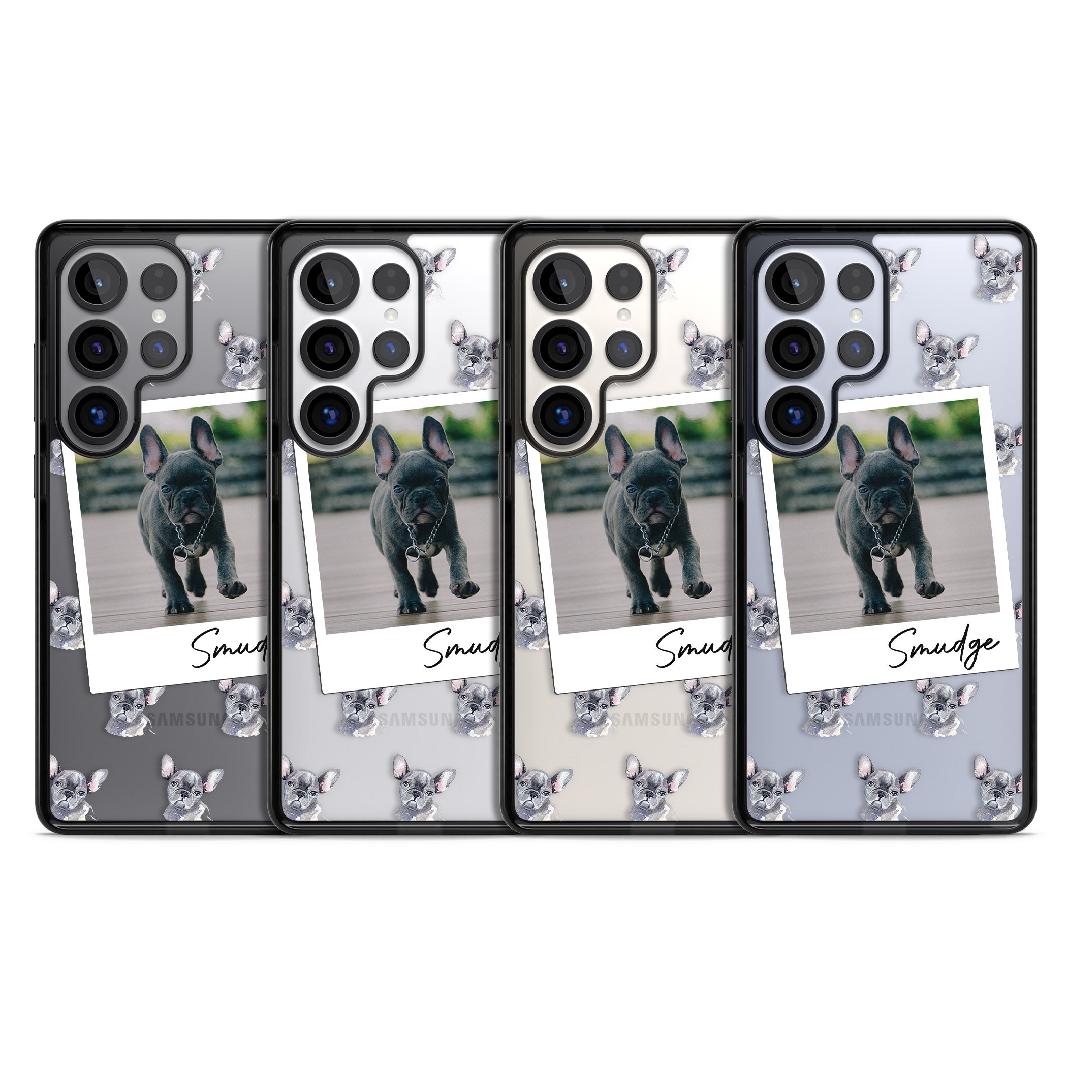 Personalised Grey French Bulldog Instant Camera Photo