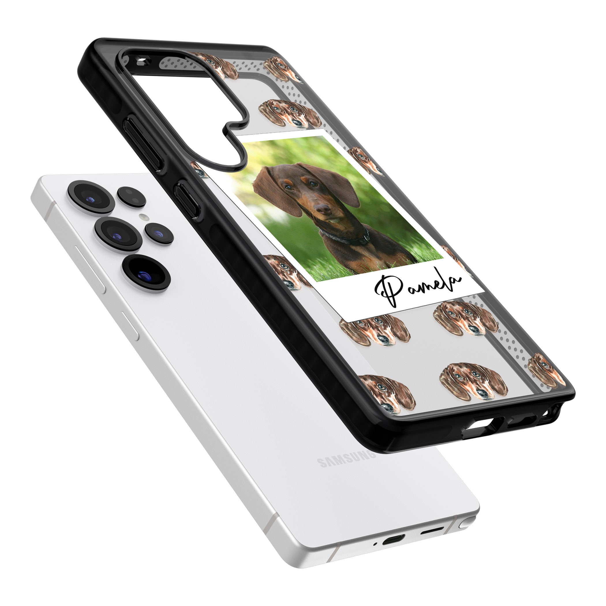 Personalised Brown Dachshund Instant Camera Photo