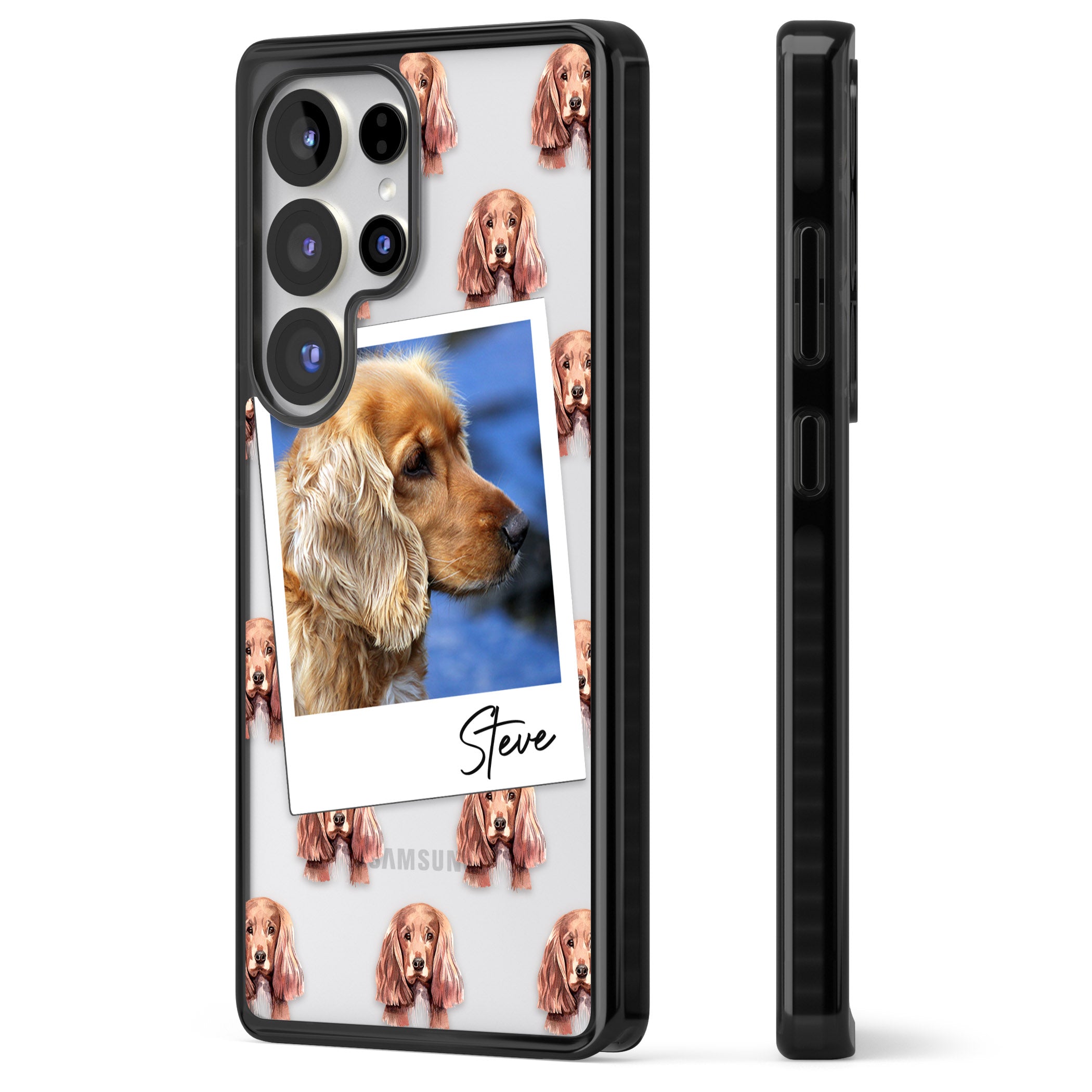 Personalised Cocker Spaniel Instant Camera Photo