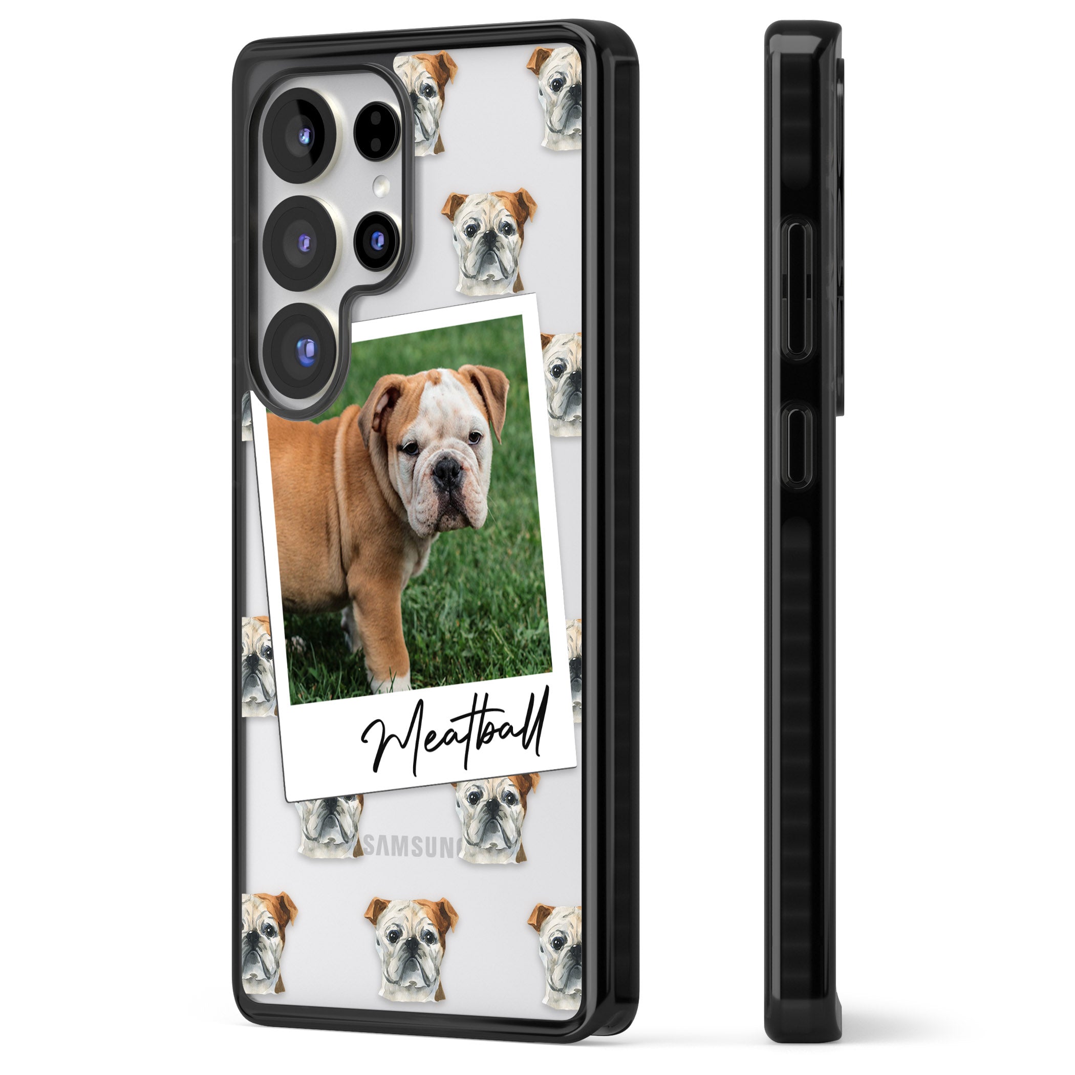 Personalised English Bulldog Instant Camera Photo