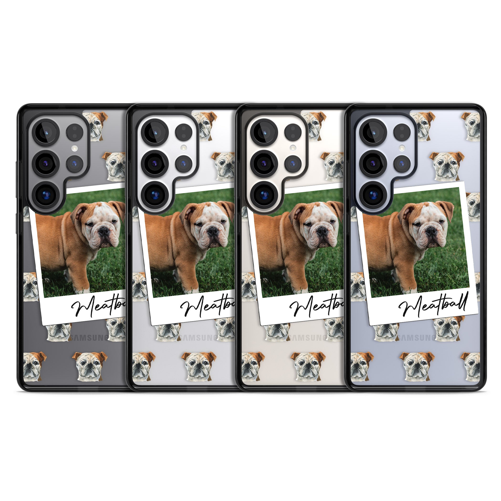 Personalised English Bulldog Instant Camera Photo