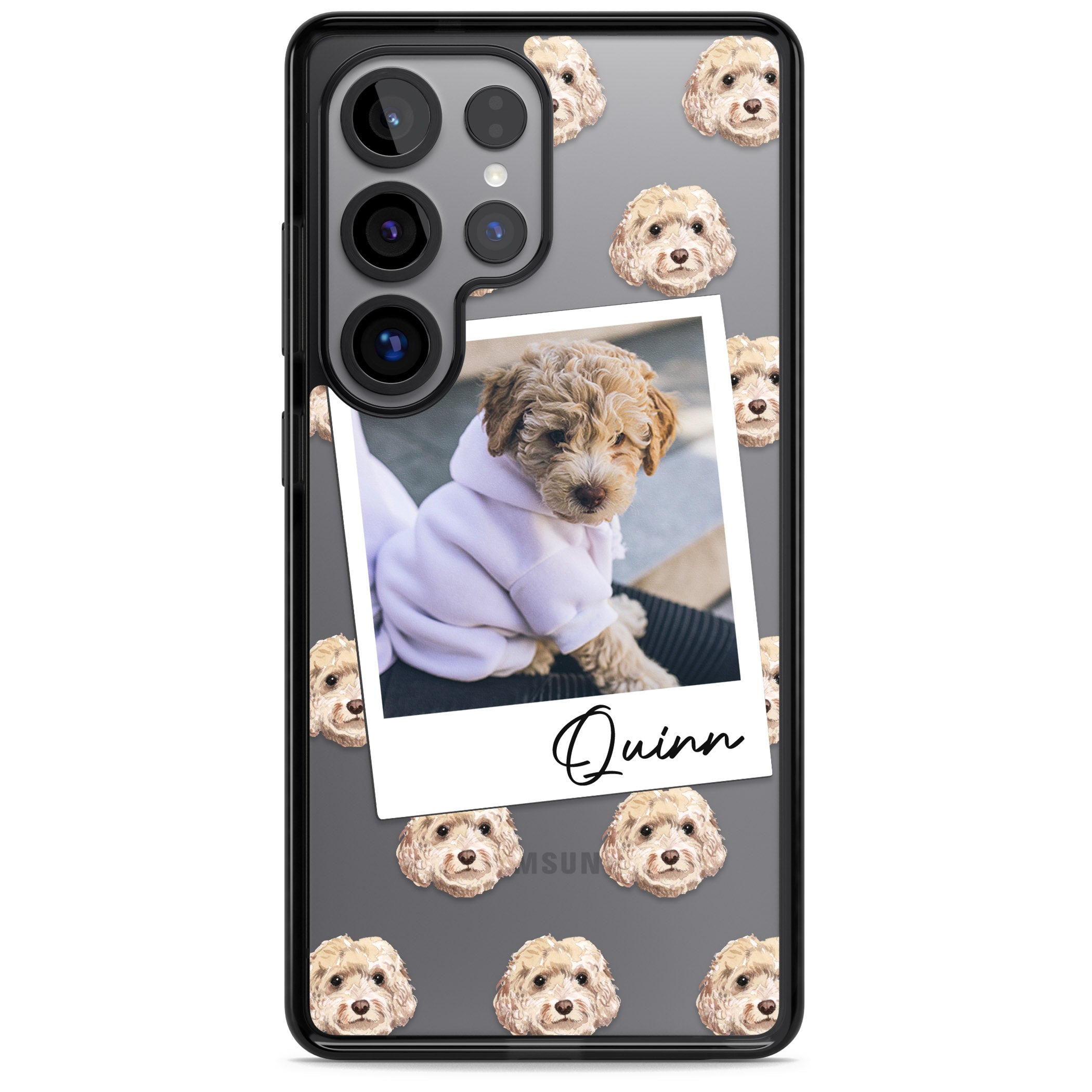 Personalised Cream Cockapoo Instant Camera Photo