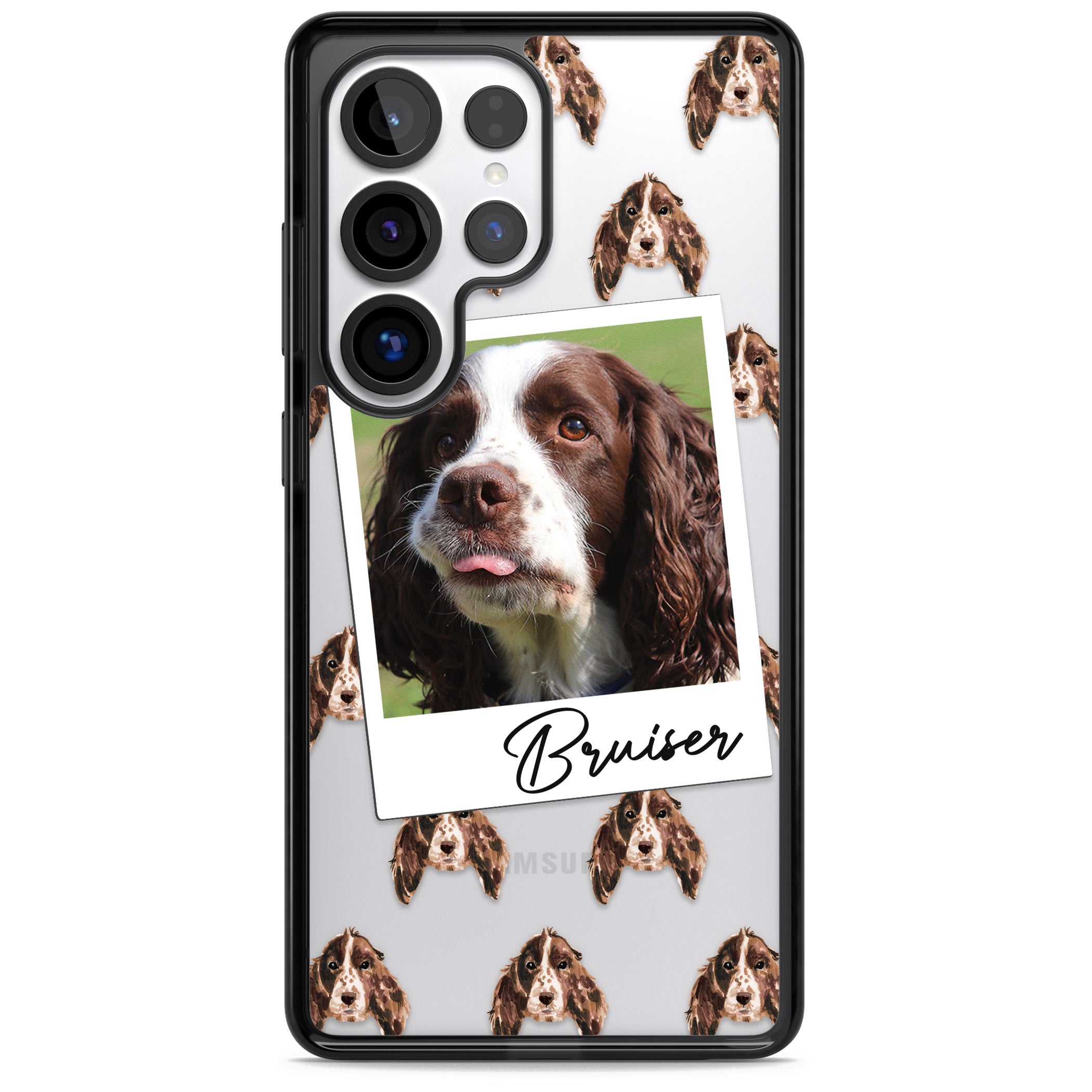 Personalised Springer Spaniel Instant Camera Photo