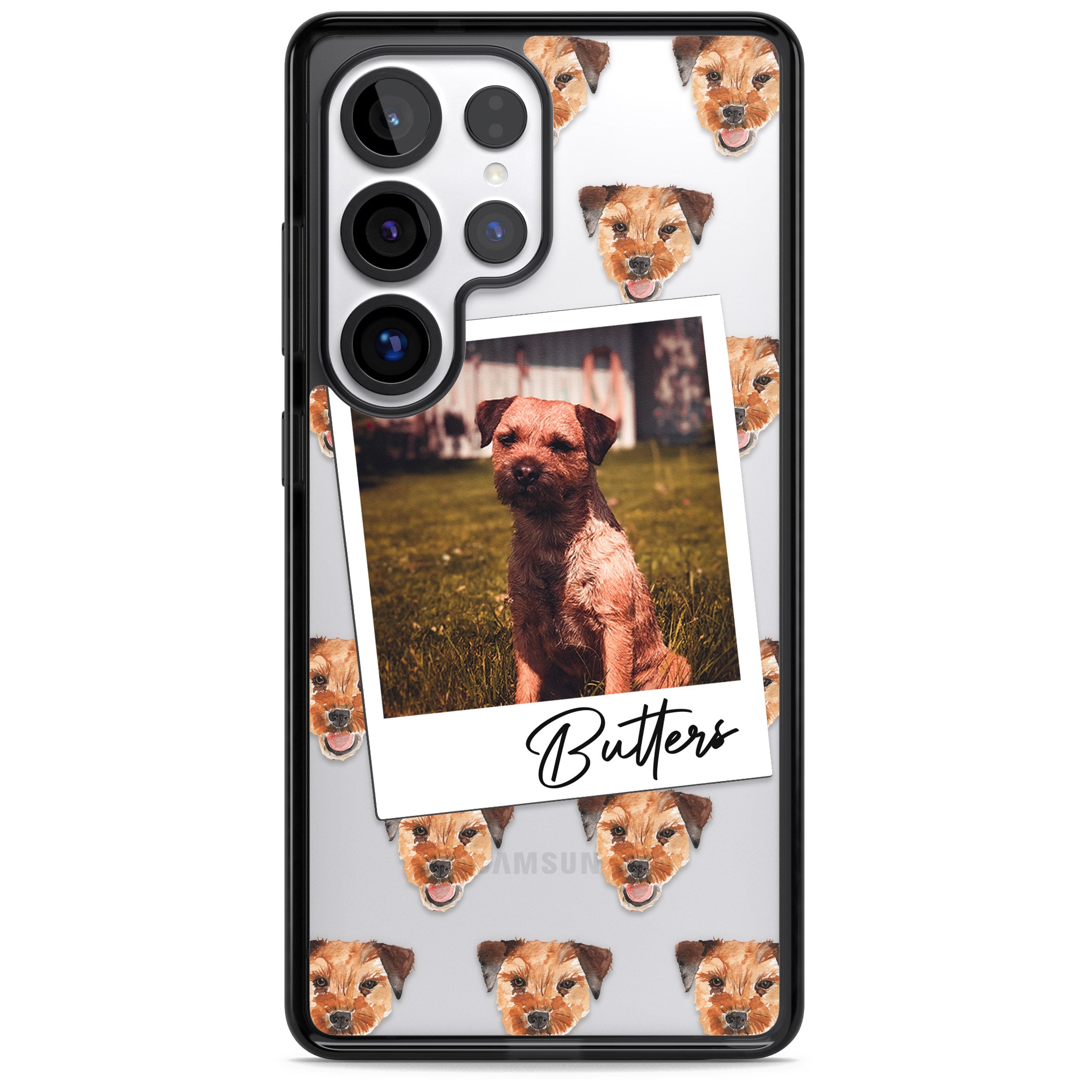 Personalised Border Terrier Instant Camera Photo