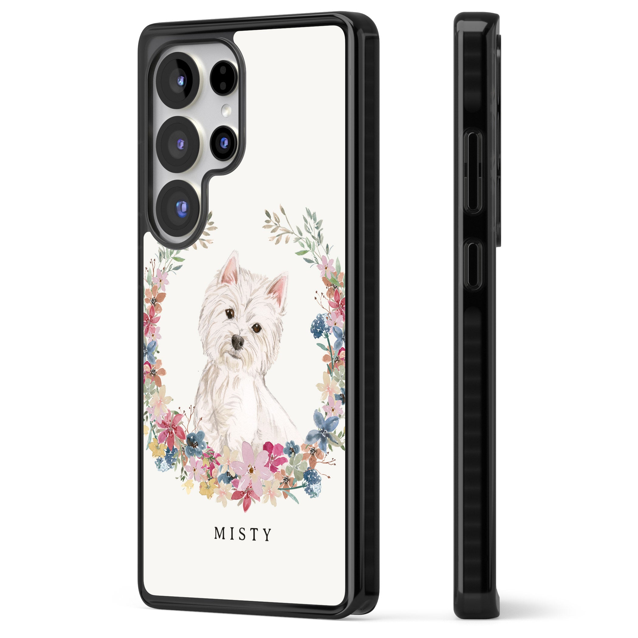 Personalised Westie Floral Portrait