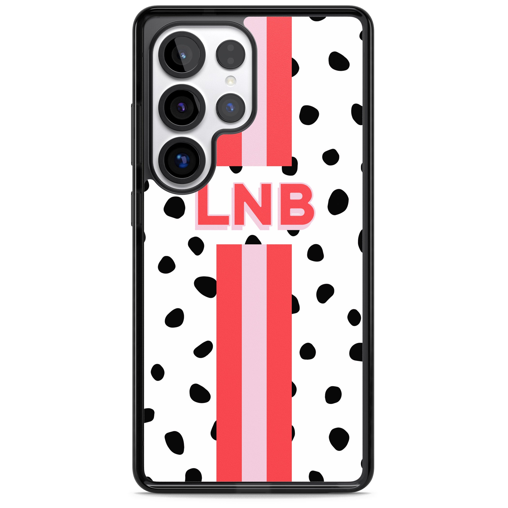 Personalised Polka & Pink Stripe