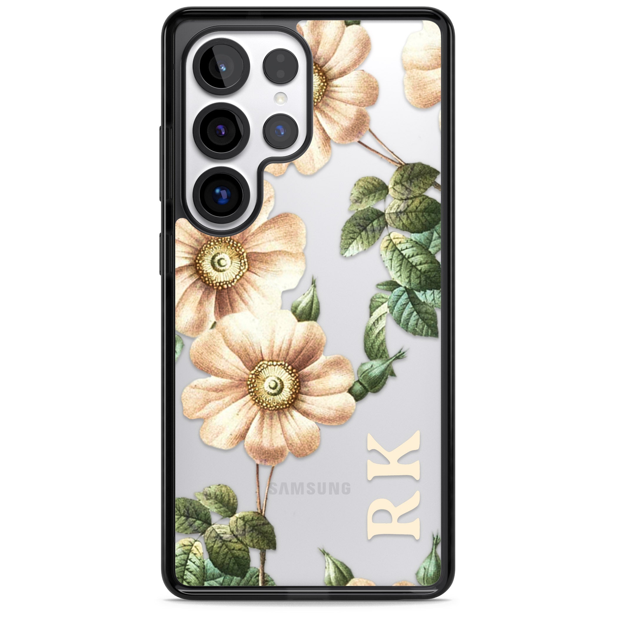 Personalised Vintage Floral Anemone