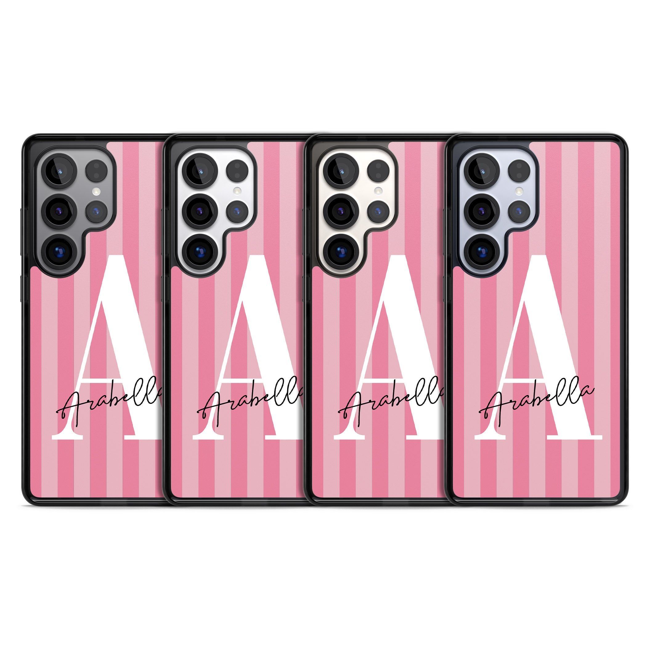 Personalised Pink Stripes Initial