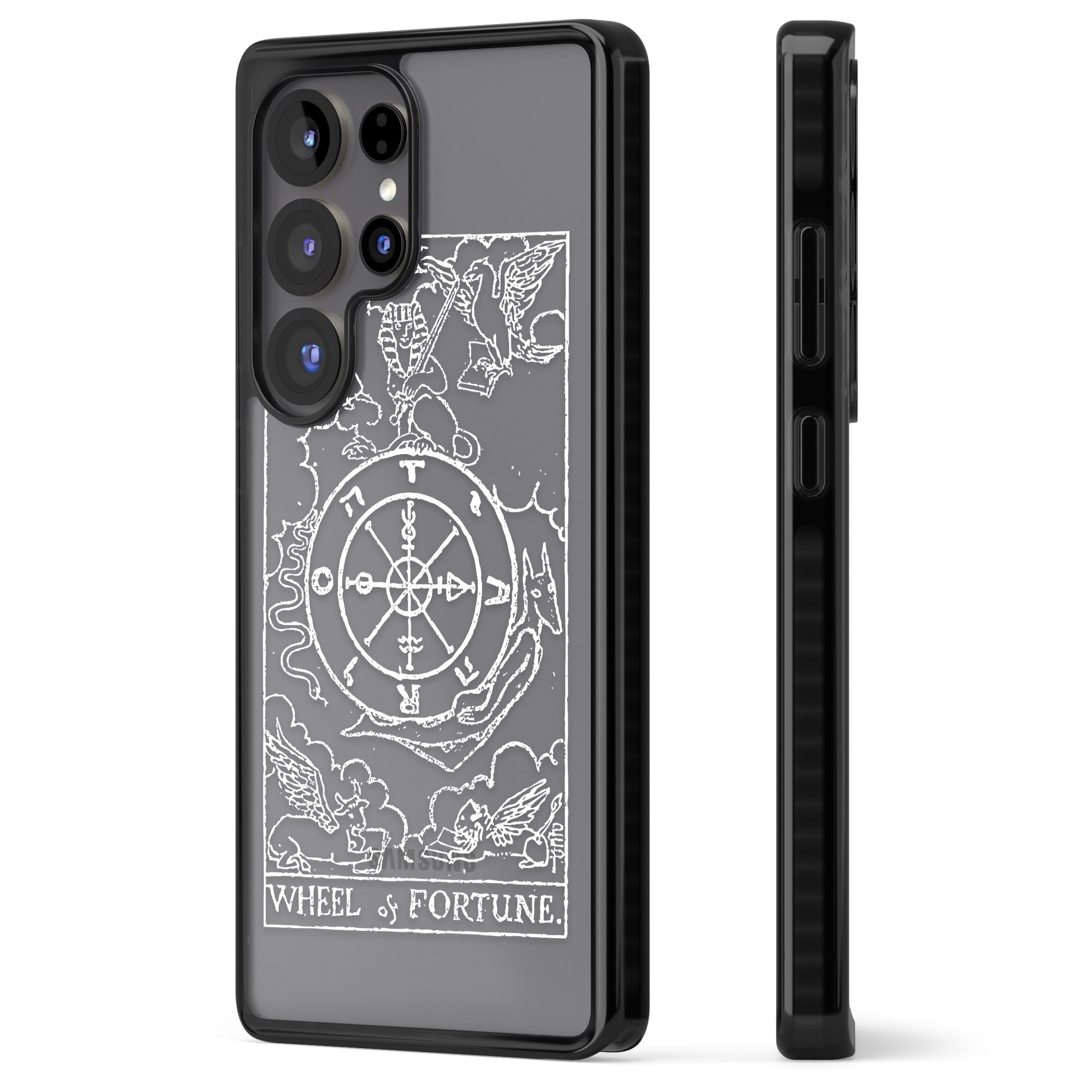 Personalised Wheel Of Fortune Tarot Card (White)