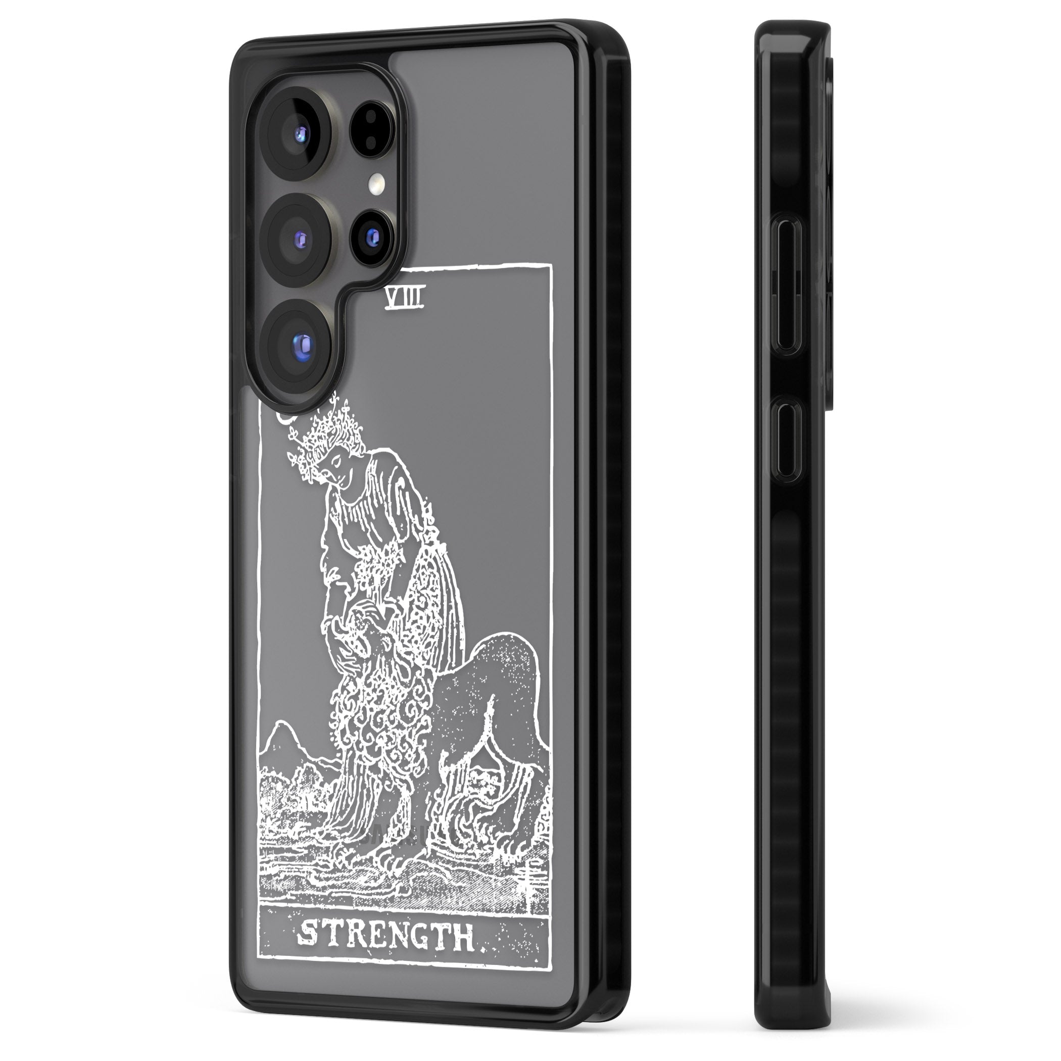 Personalised Strength Tarot Card (White)