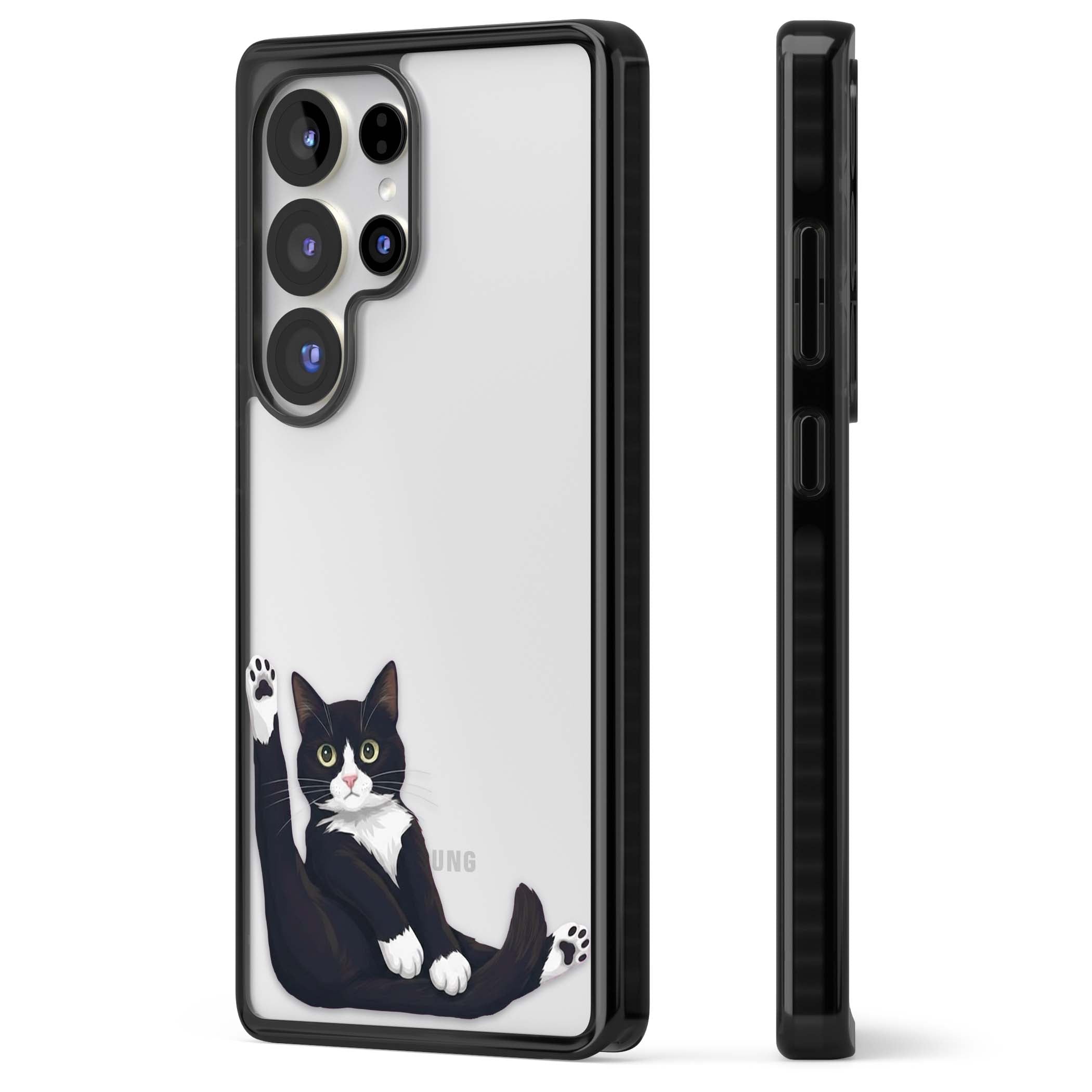 Mid-Groom Cat animals iPhone case | Black Impact case for Samsung Galaxy S25 Ultra
