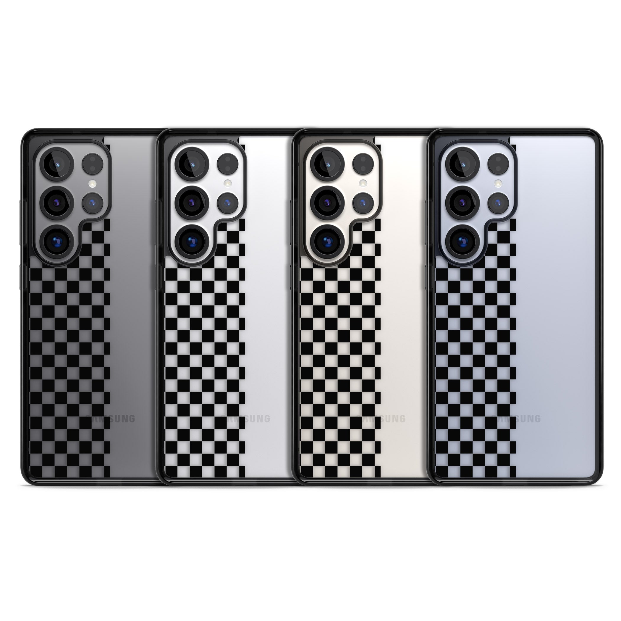 Checker: Half Black Check On Clear