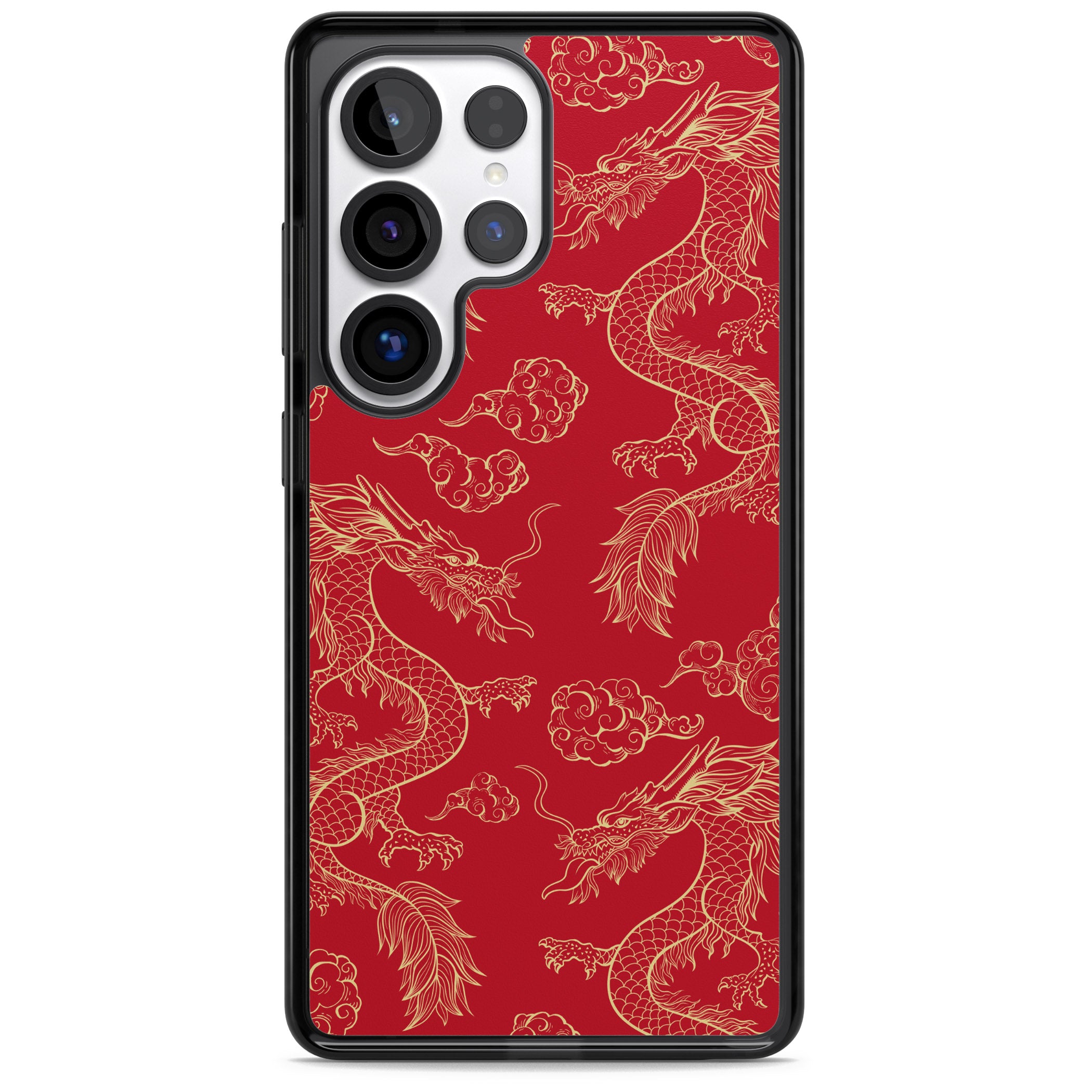 Red And Gold Dragon Pattern