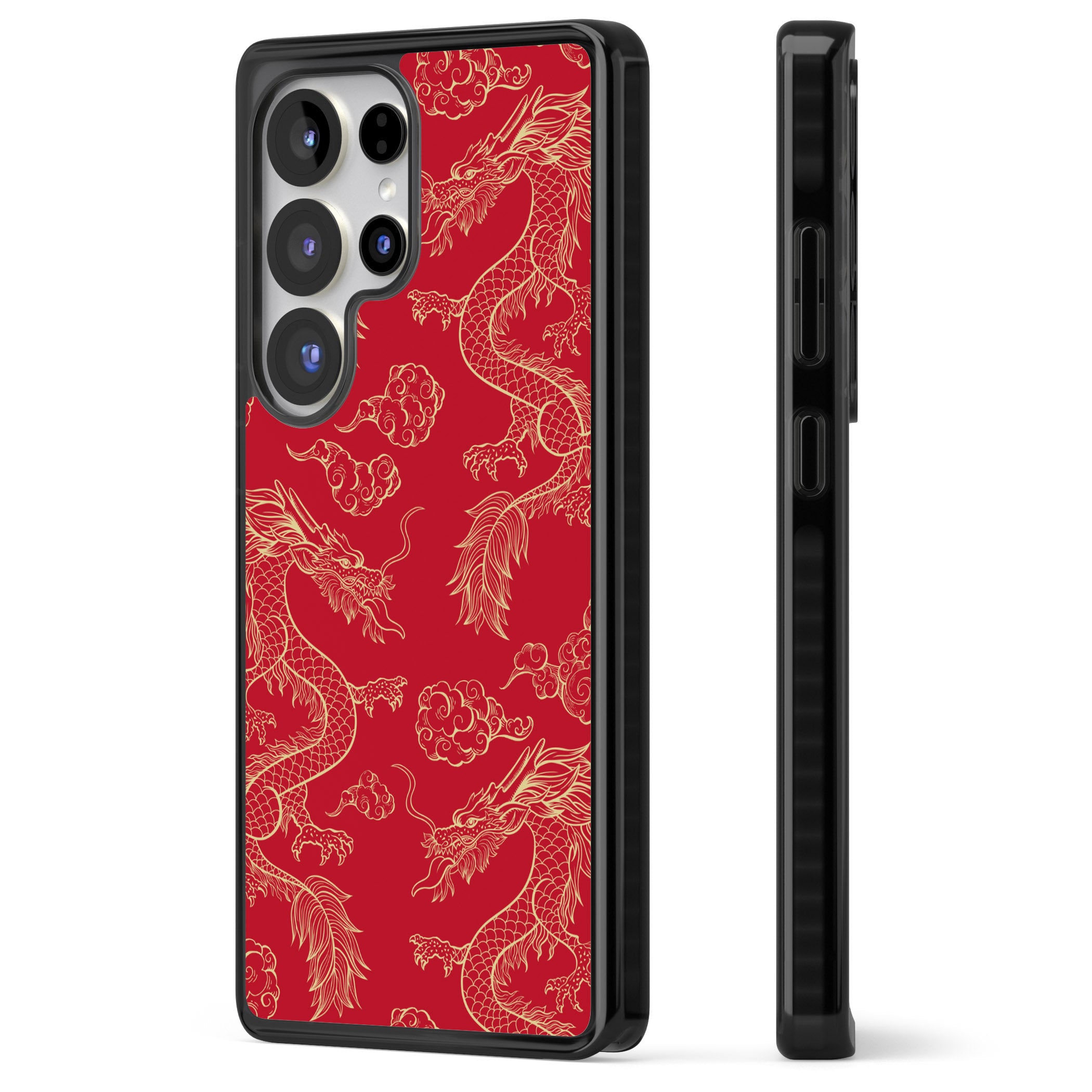 Red And Gold Dragon Pattern