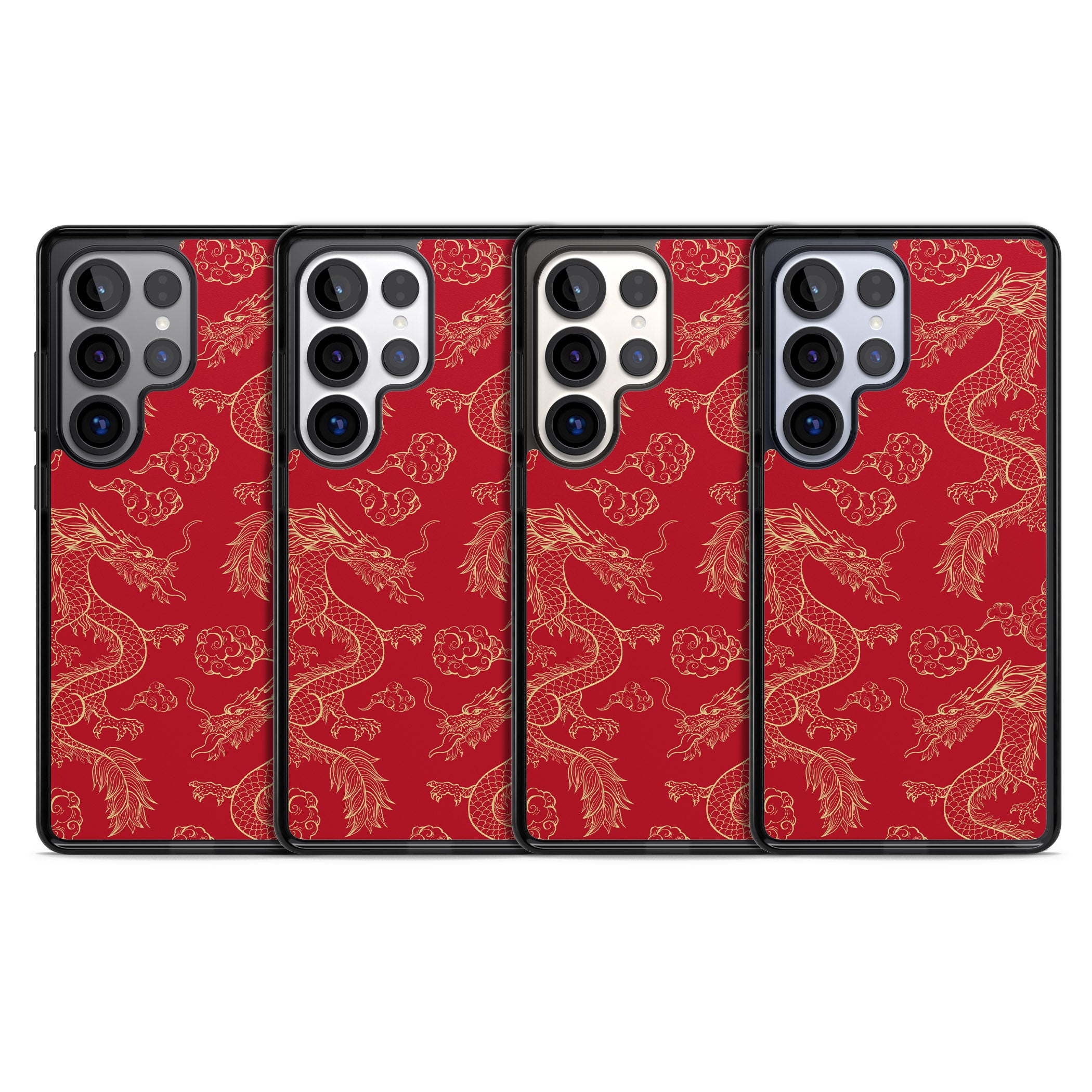 Red And Gold Dragon Pattern