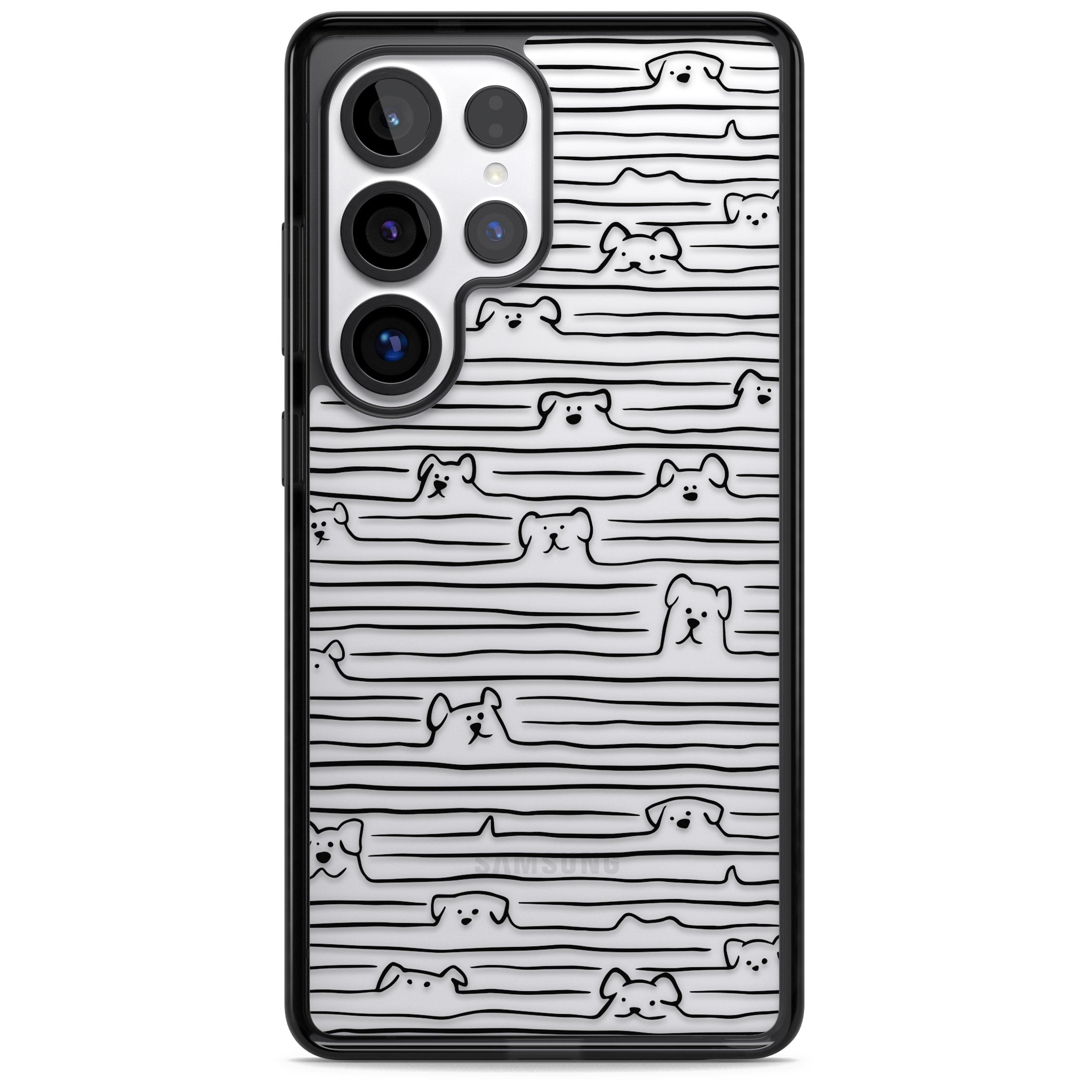 Dog Line Art Black
