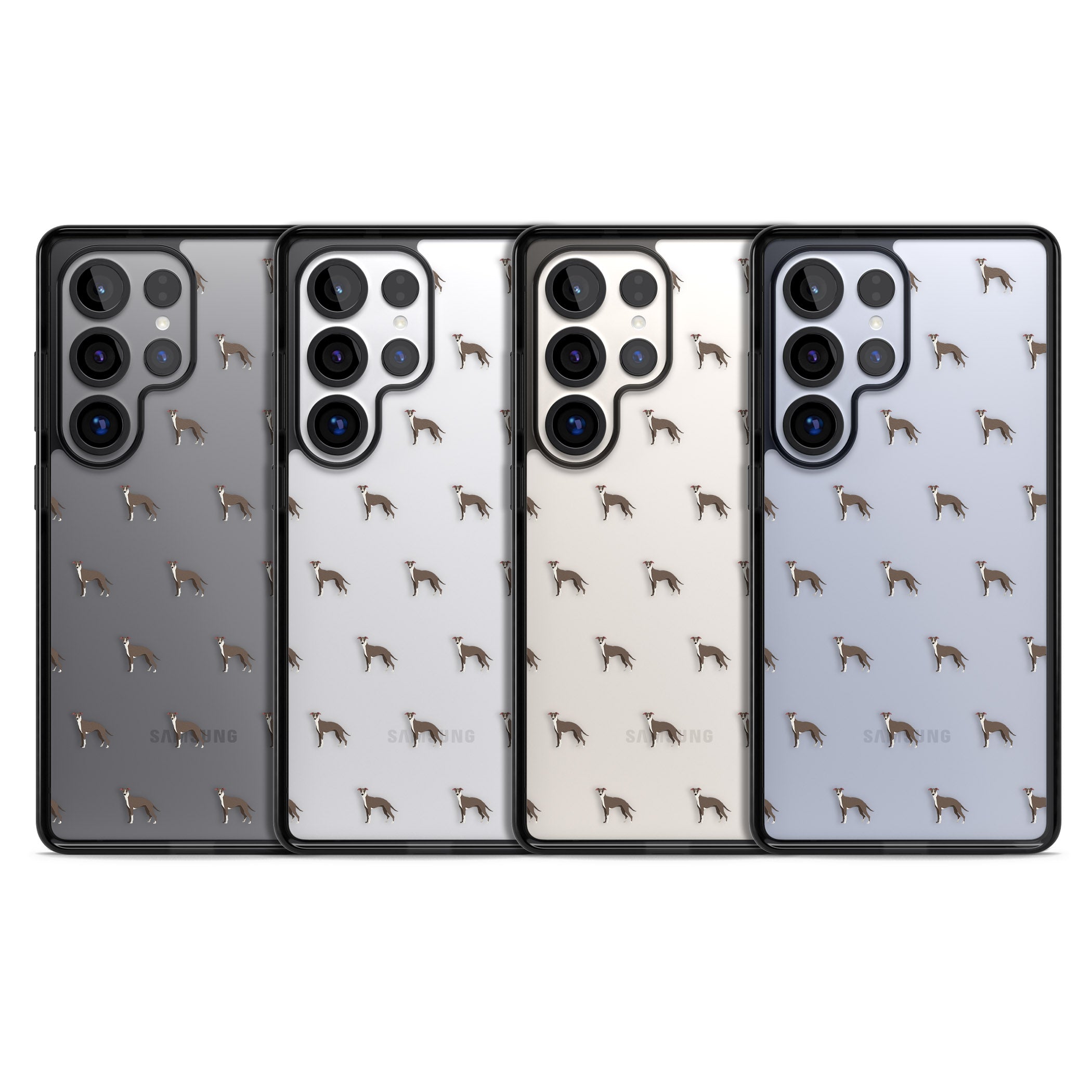 Whippet Dog Pattern Clear