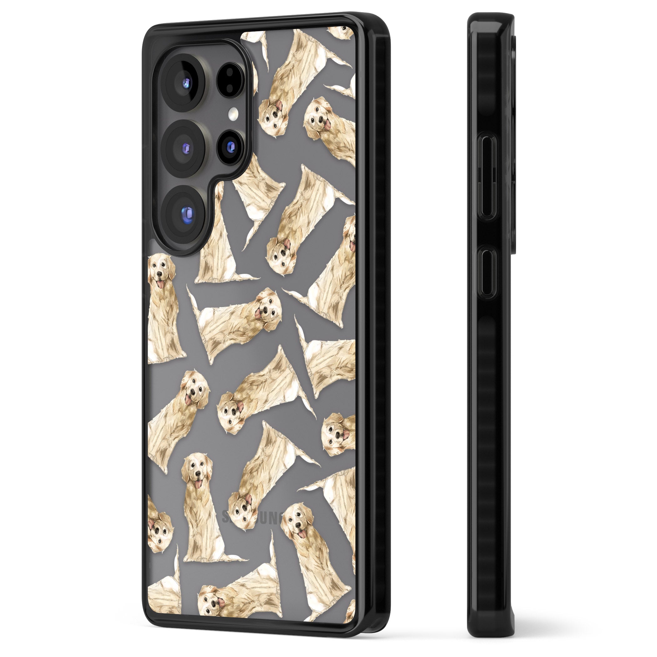 Golden Retriever Watercolor Pattern