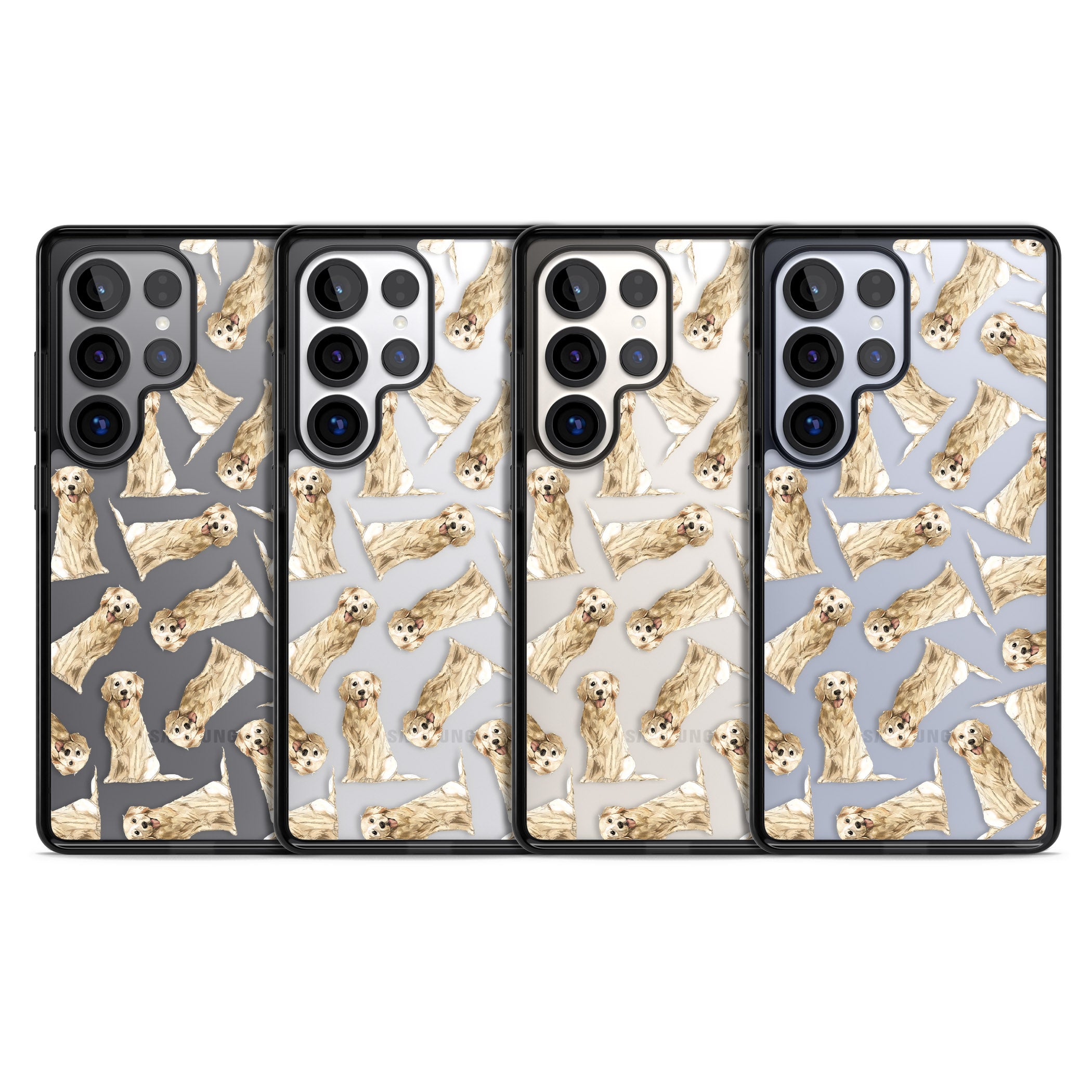 Golden Retriever Watercolor Pattern