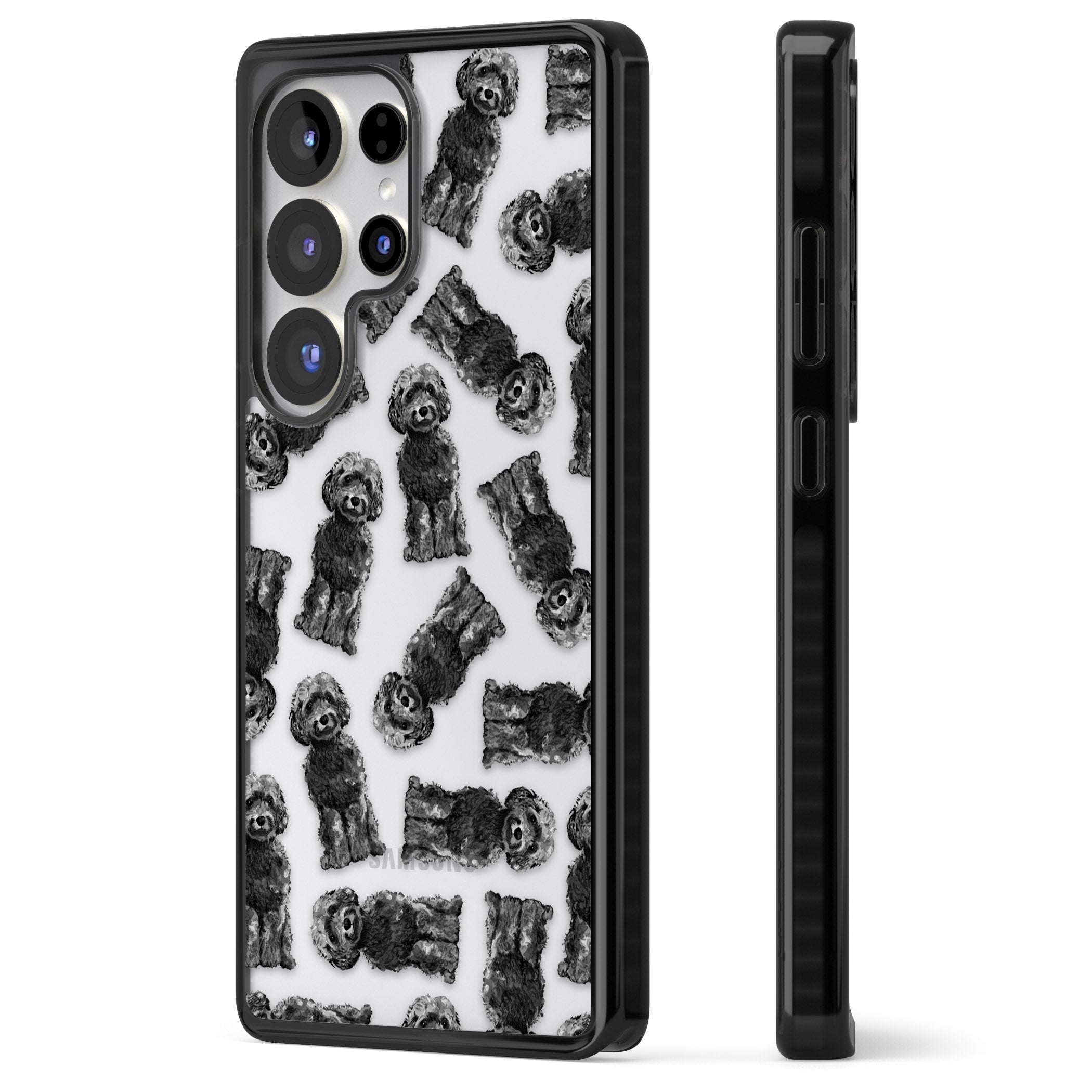 Black Cockapoo Watercolor