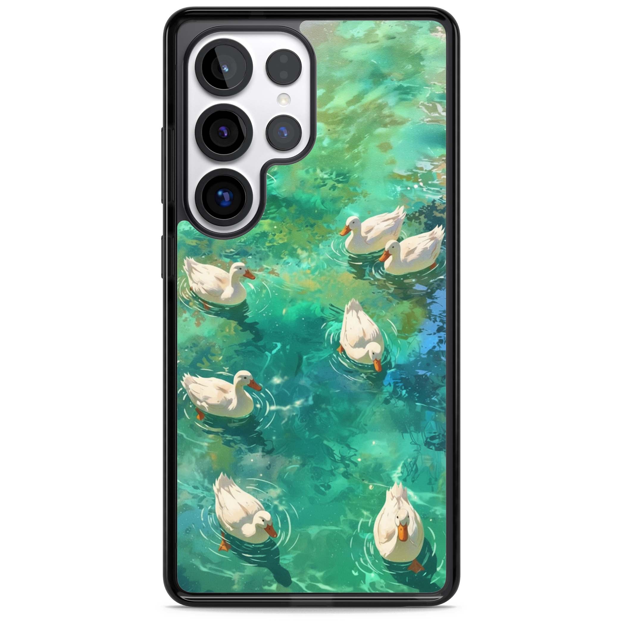 Ducks In The Pond for her iPhone case | Black Impact case for Samsung Galaxy S25 Ultra