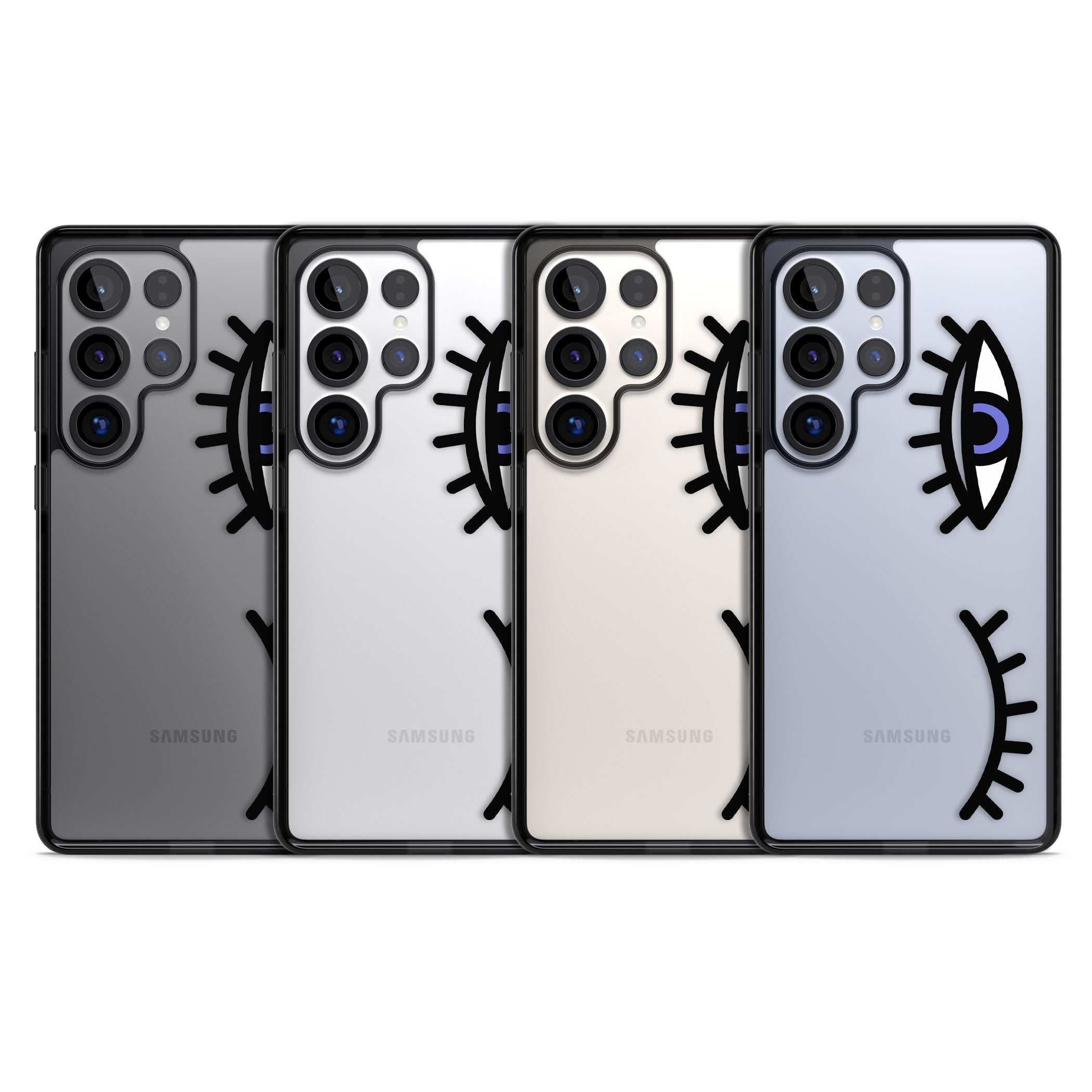 Winking Eyes Transparent Pattern