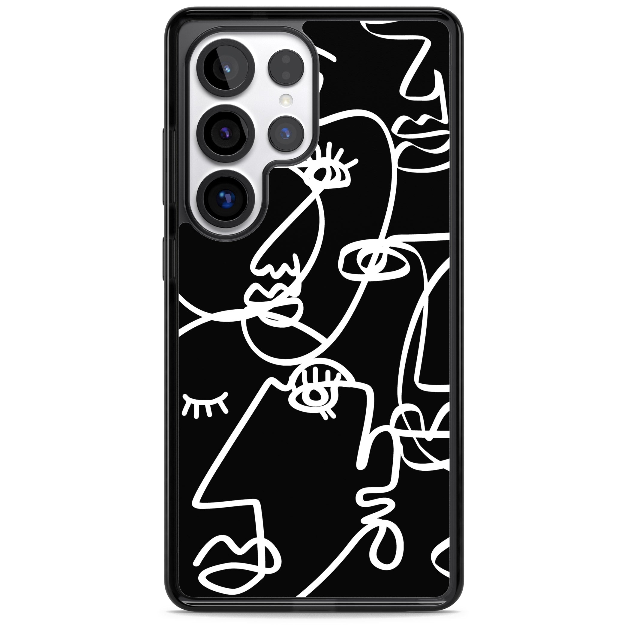 Abstract Line Art White Black