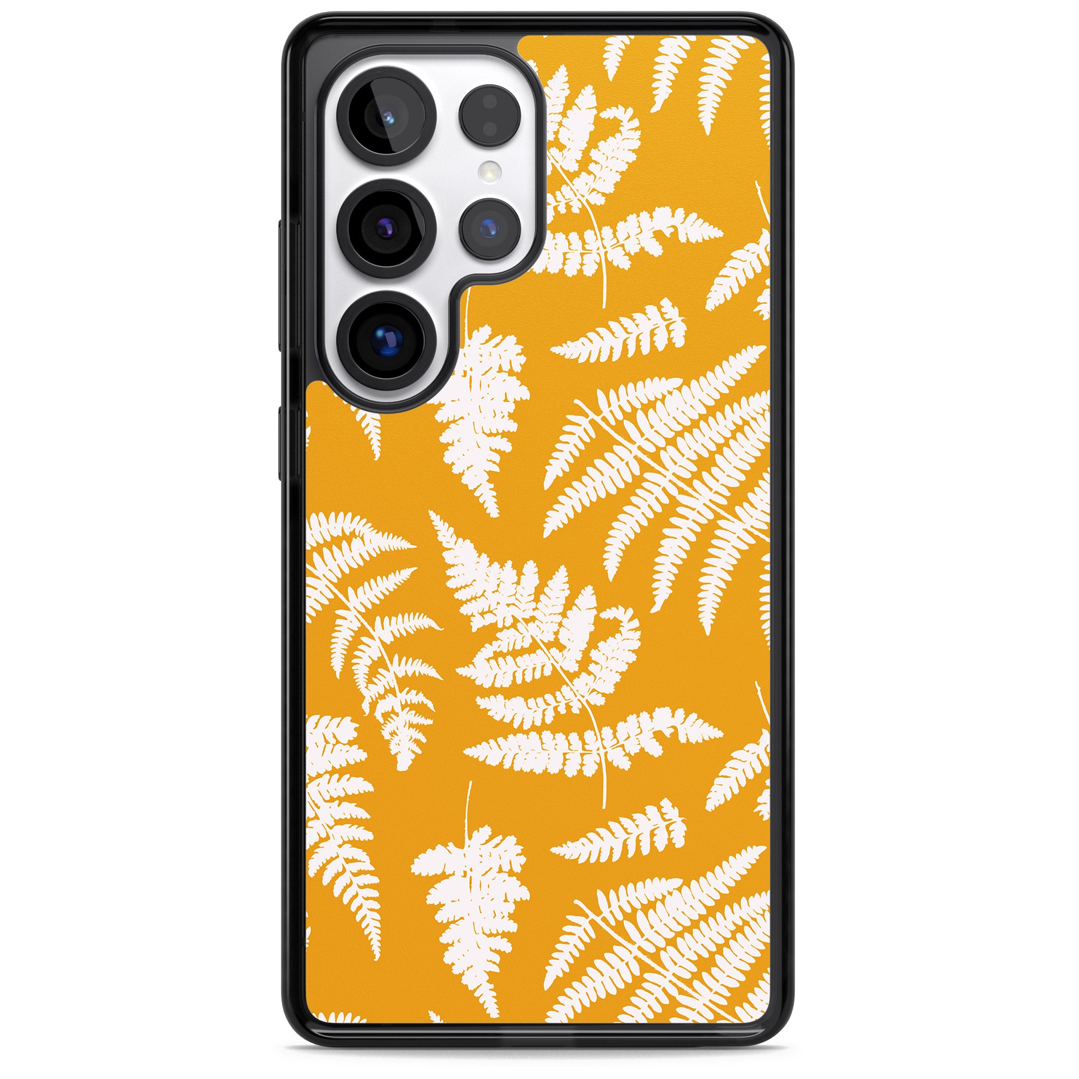 Fern Pattern On Yellow