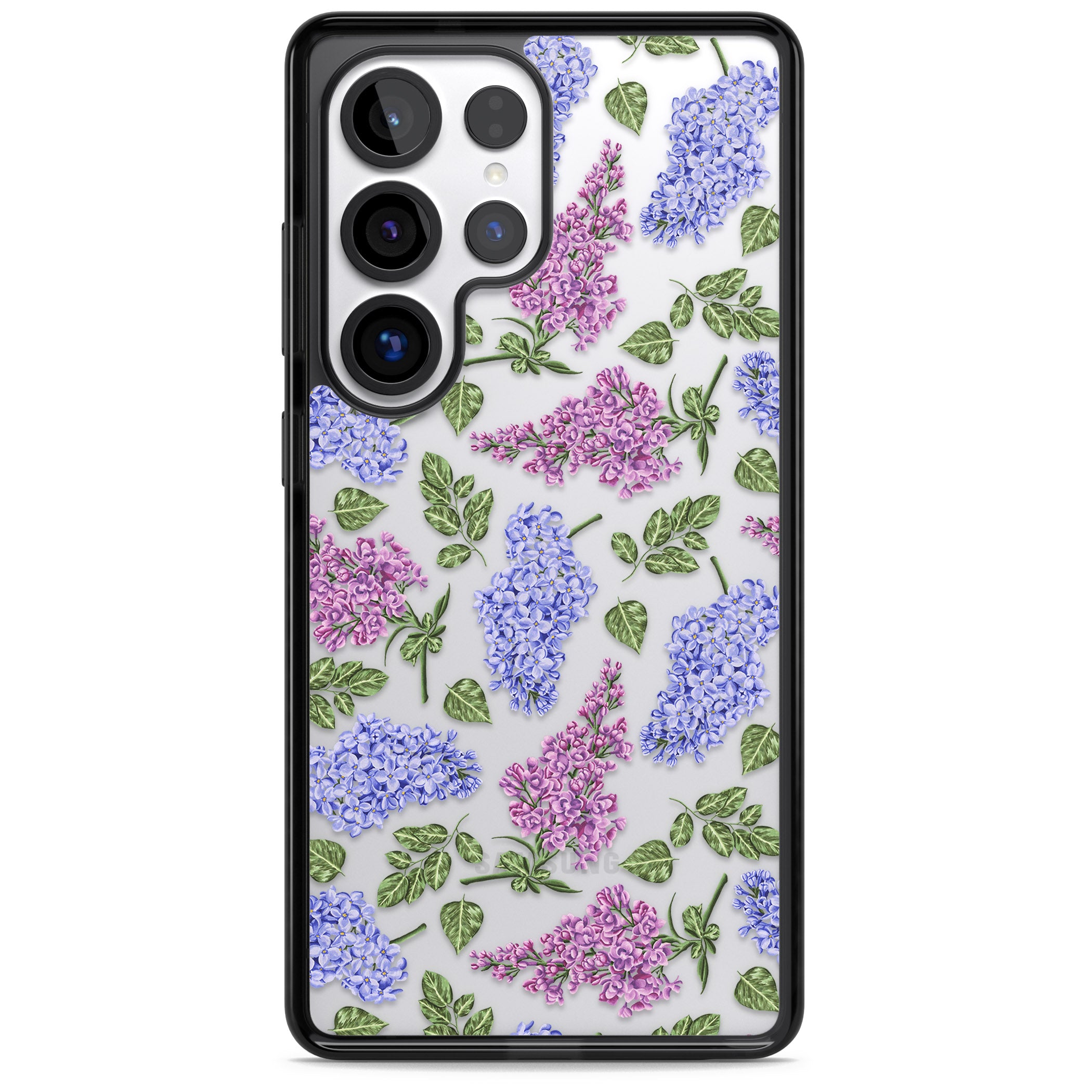 Purple Blossoms Transparent Floral