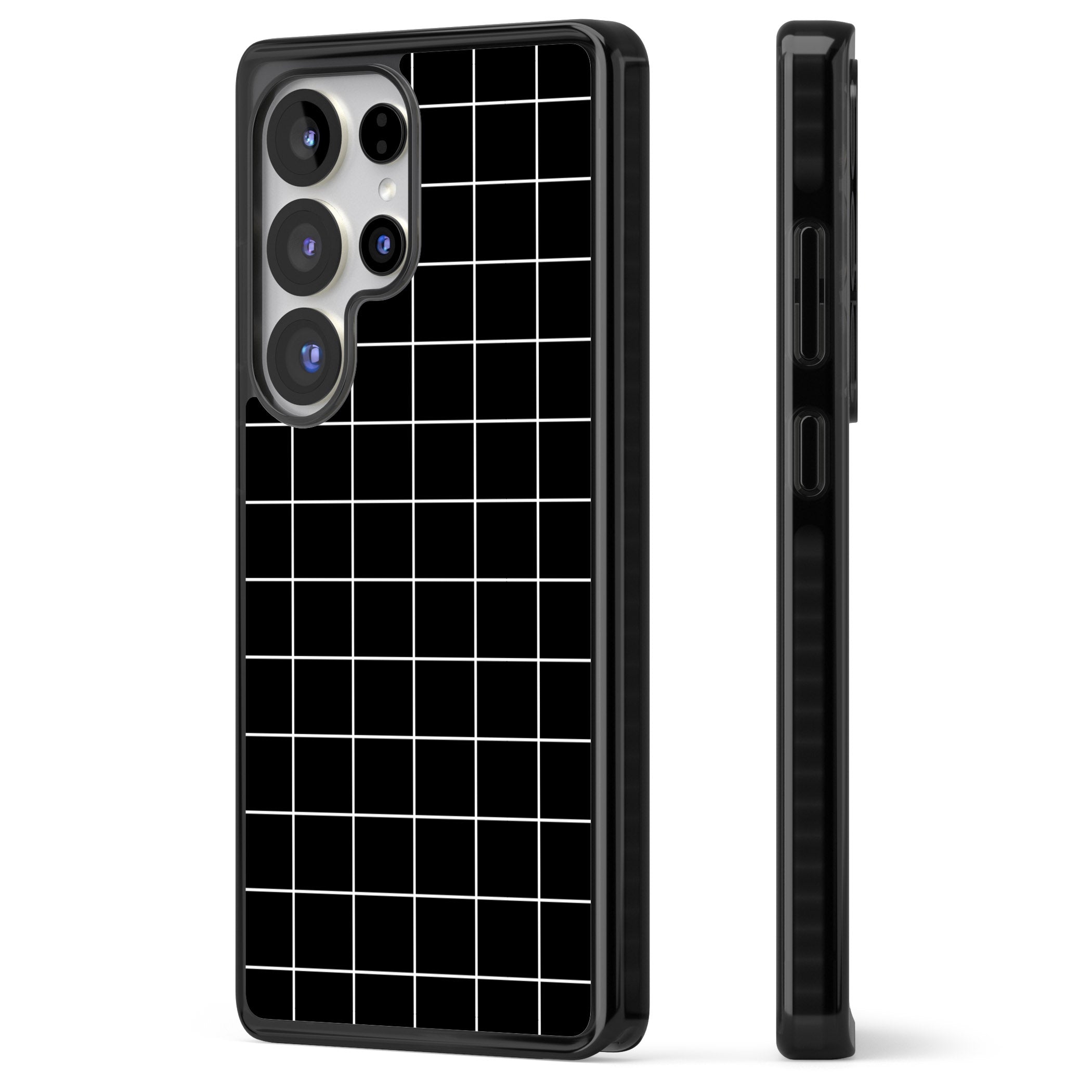 Minimalist Grid Pattern Black