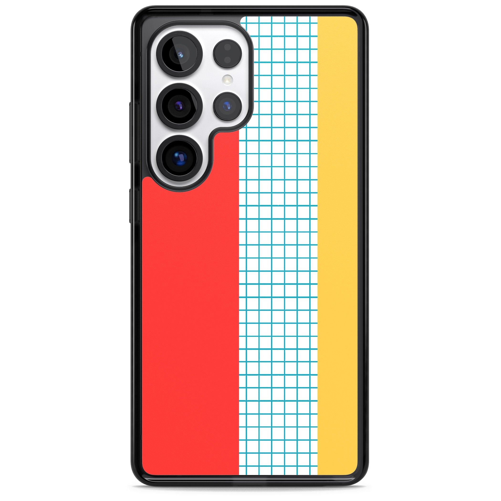 Abstract Grid Red, Blue, Yellow