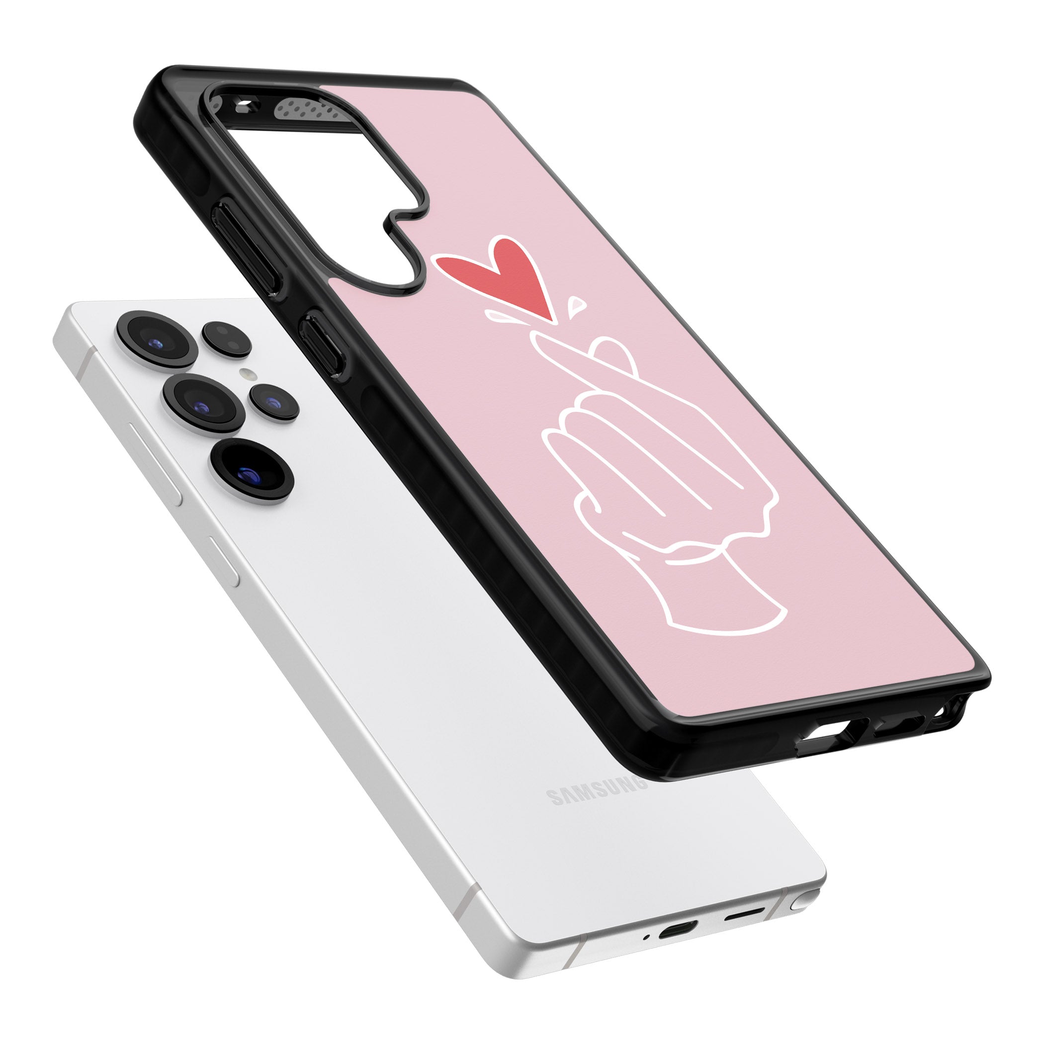 Pink Heart Hand
