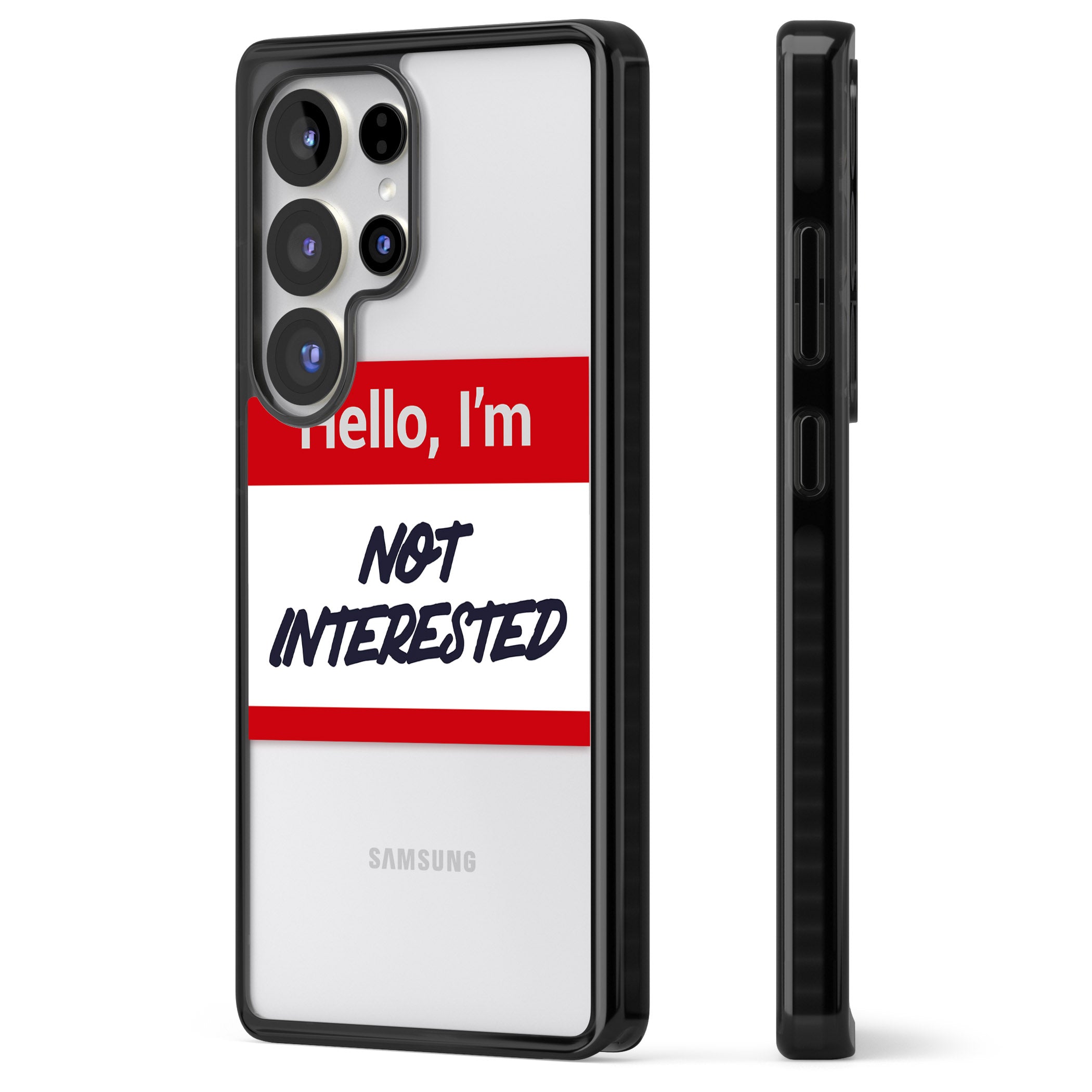 Funny Hello Name Tag Not Interested