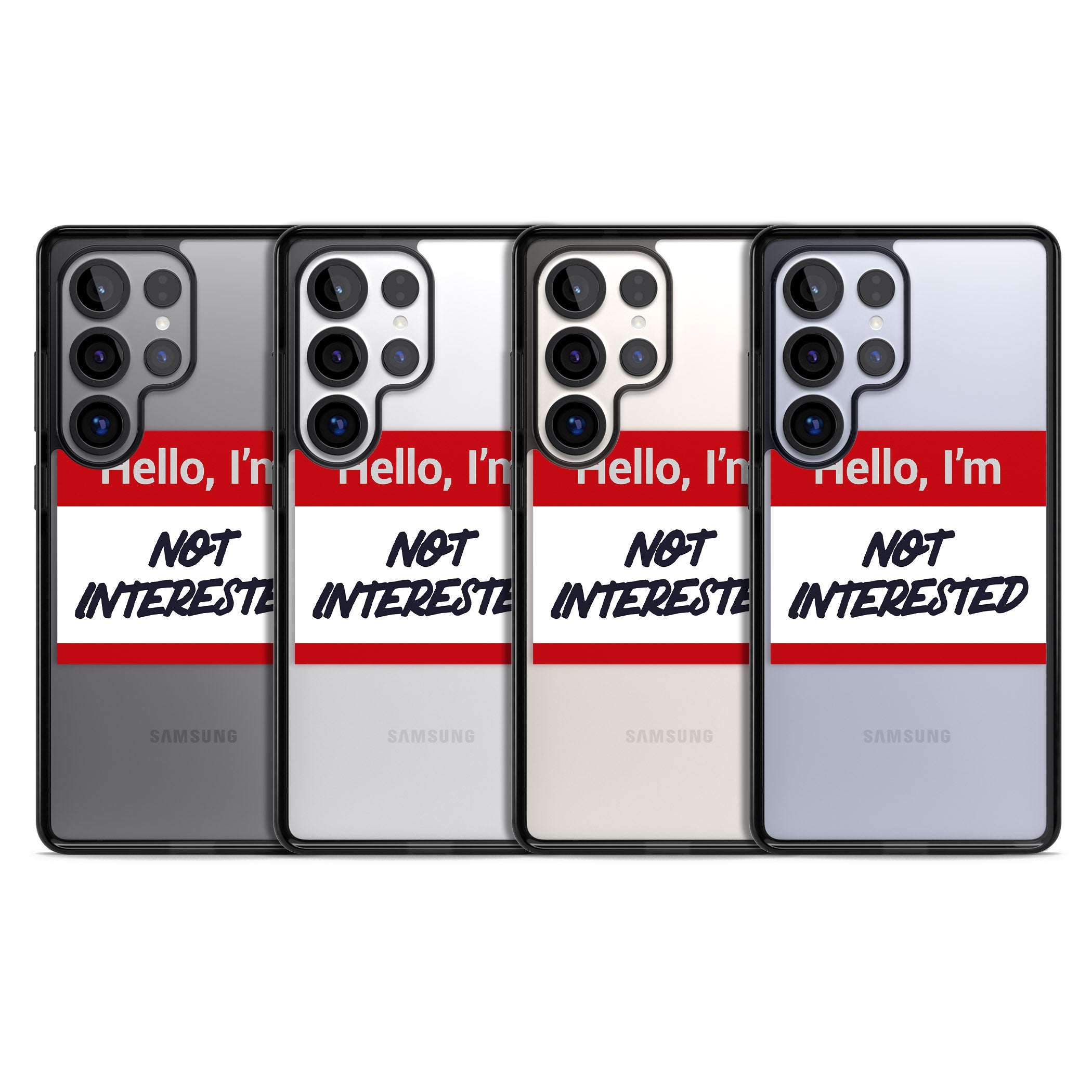 Funny Hello Name Tag Not Interested