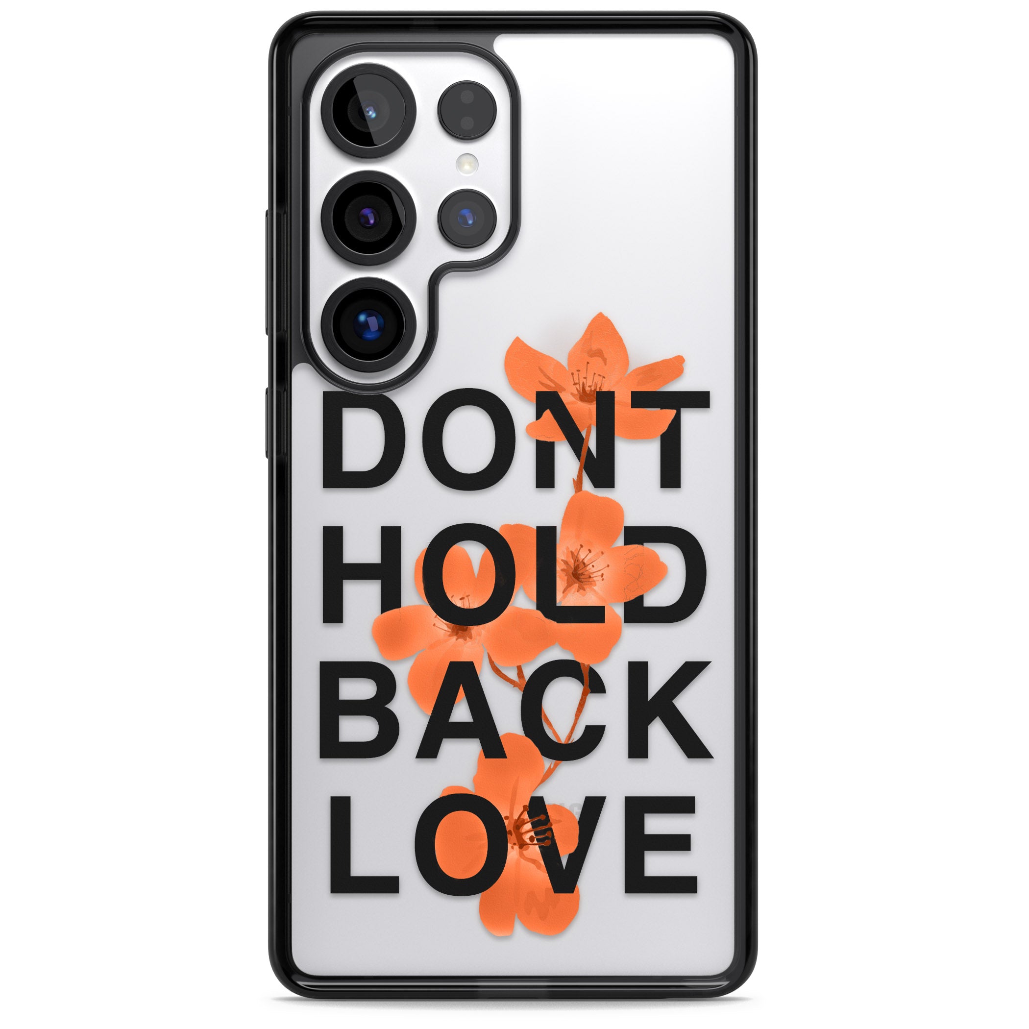 Don'T Hold Back Love Orange & Black