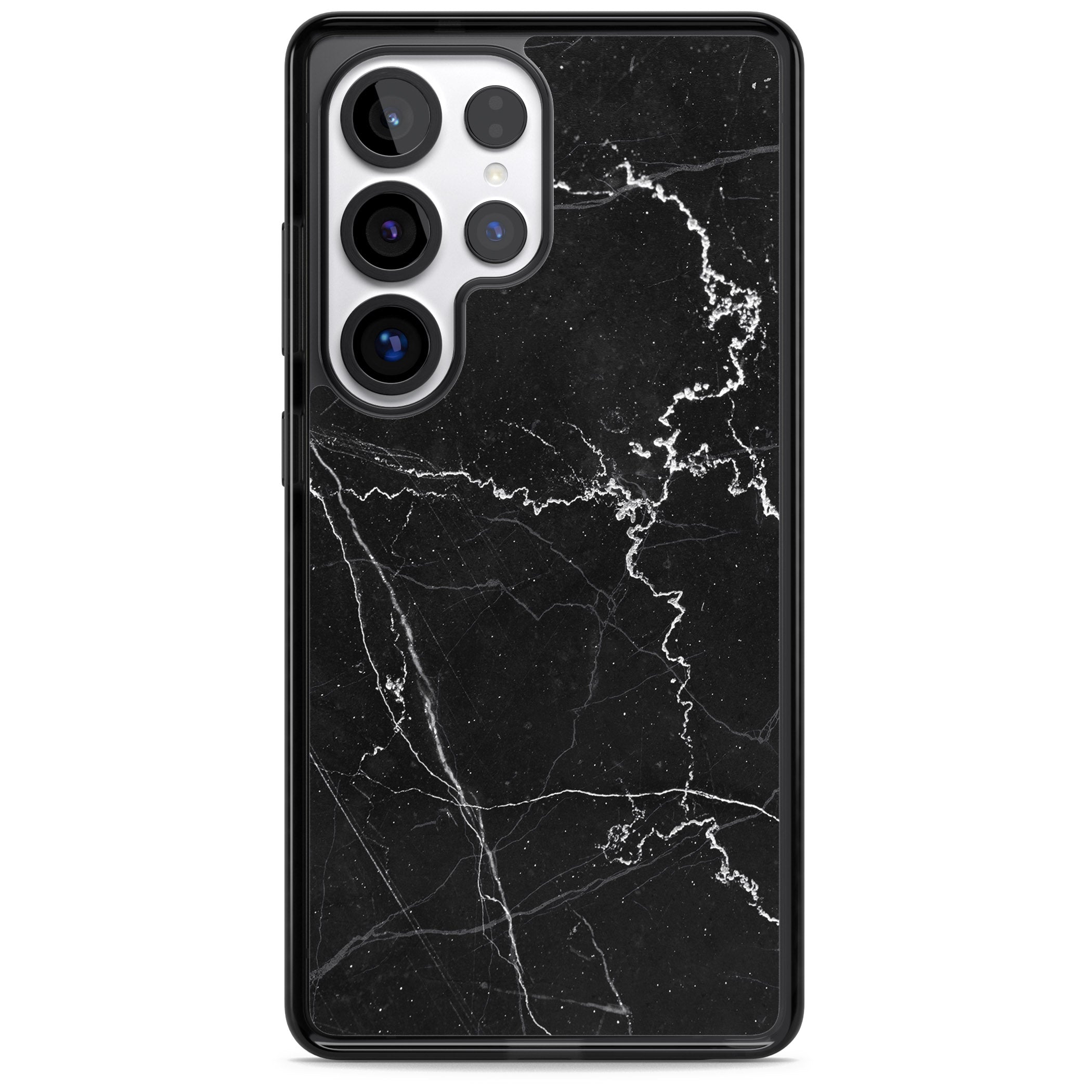 Bold Black Marble With White Texture