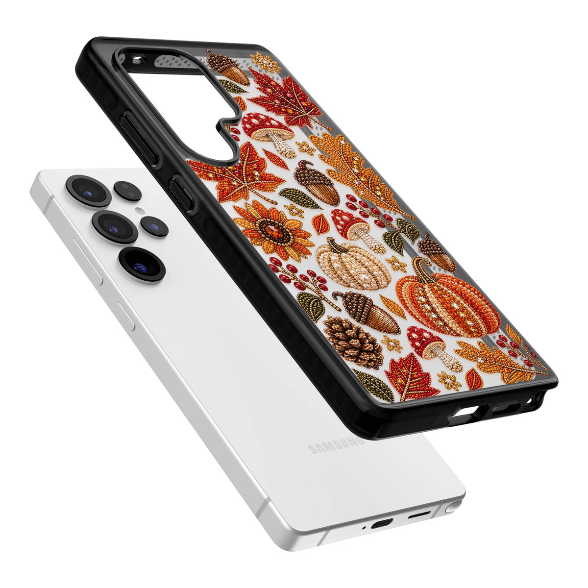 Beaded Autumn iPhone case | Black Impact case for Samsung Galaxy S25 Ultra