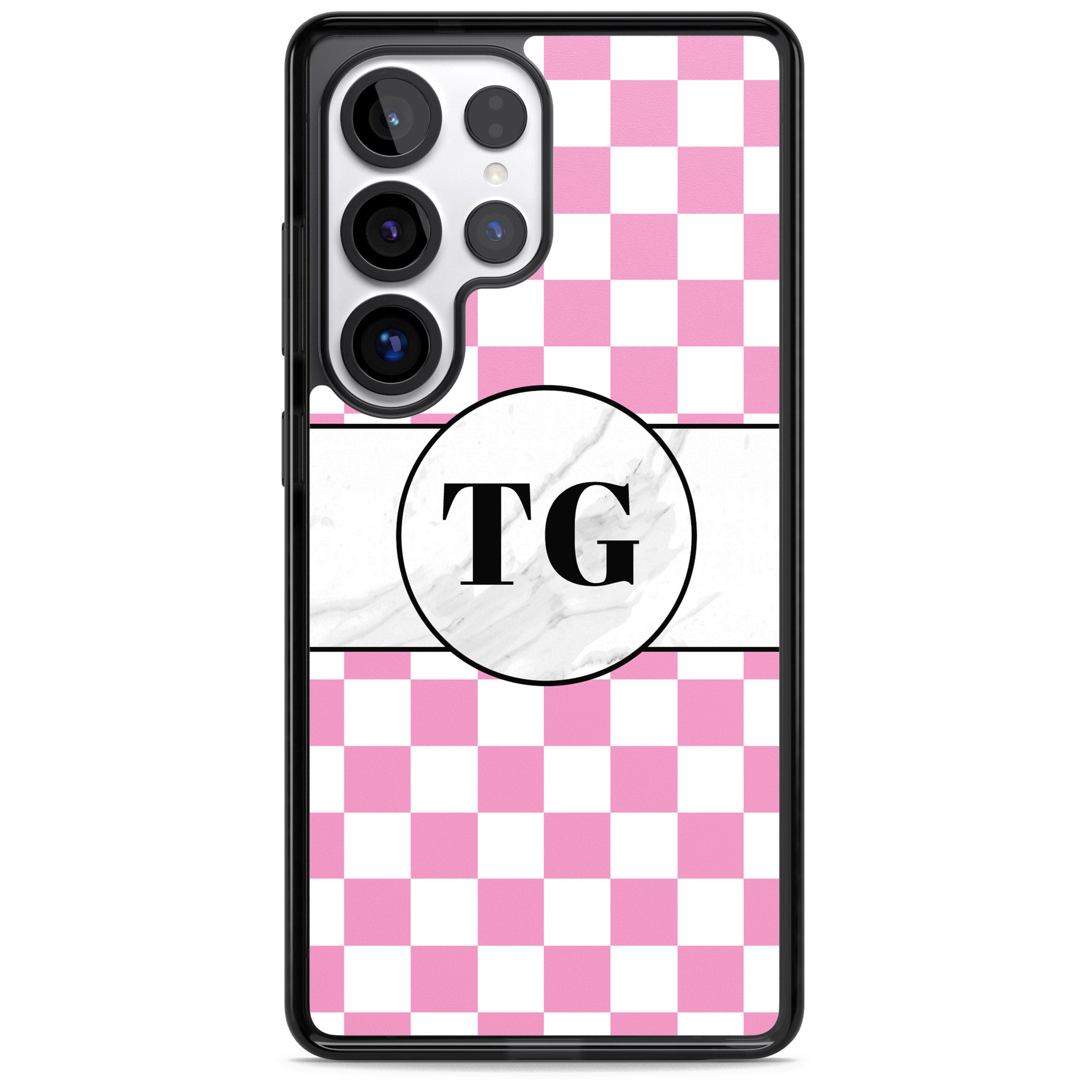 Personalised Monogrammed Pink Check