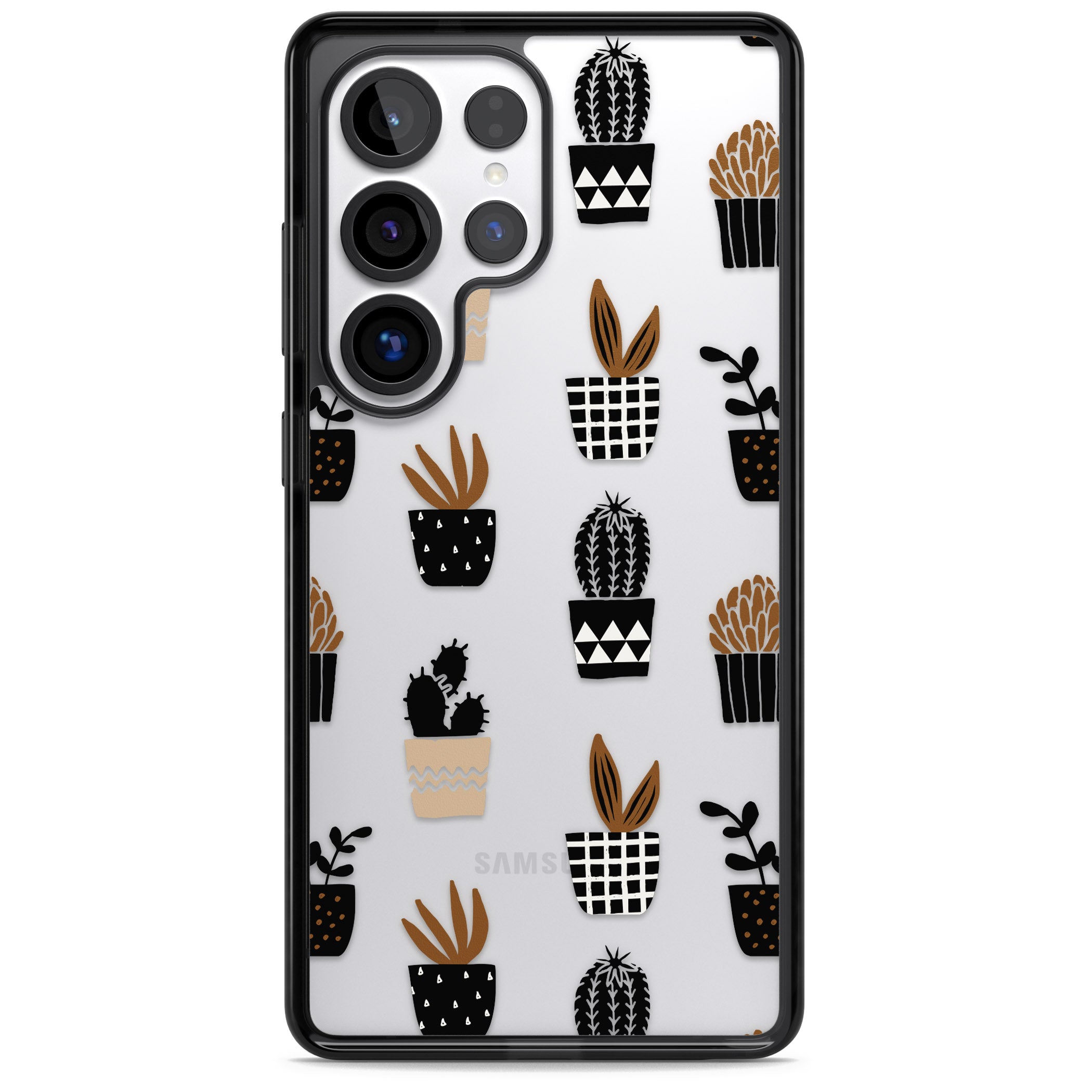 Large Mixed Plants Pattern Clear