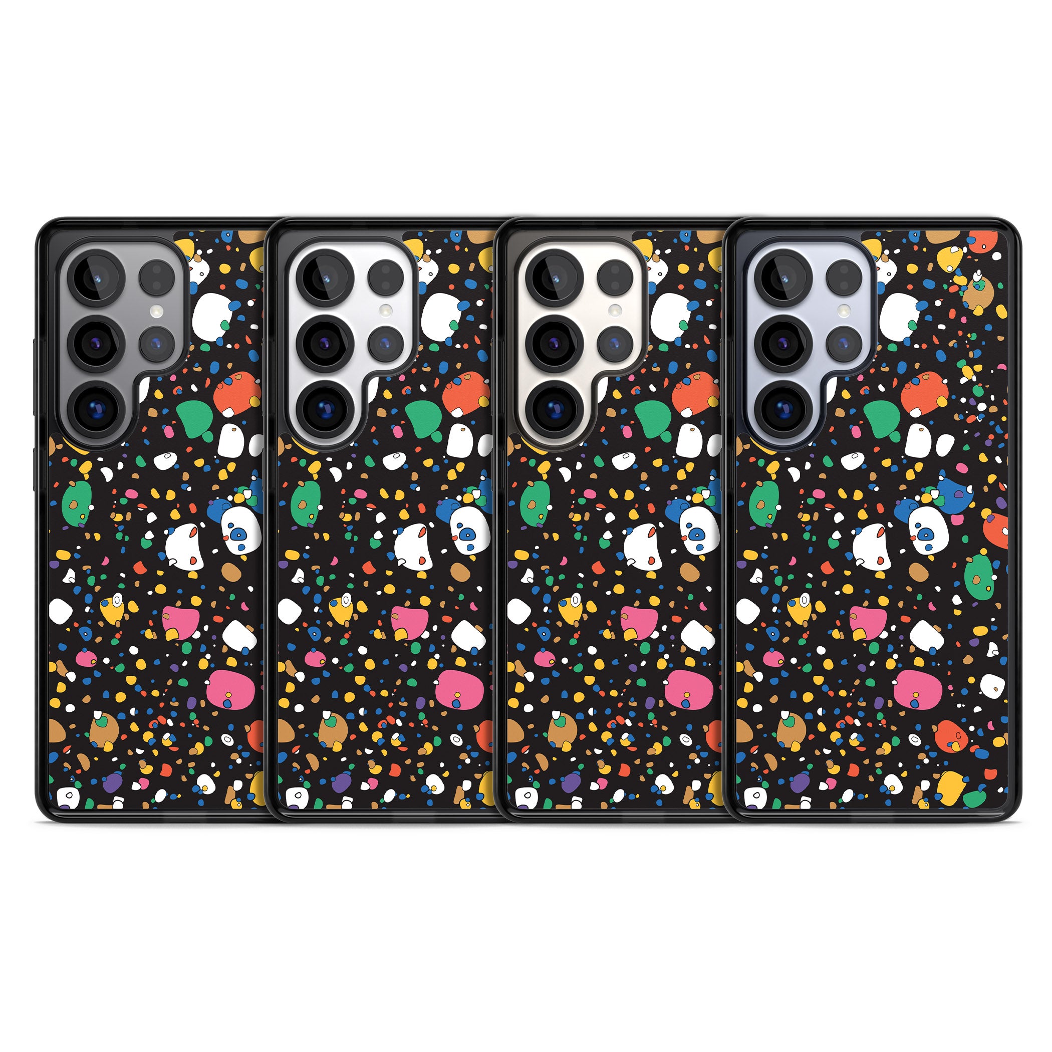 Colourful Confetti Pebbles (Black)