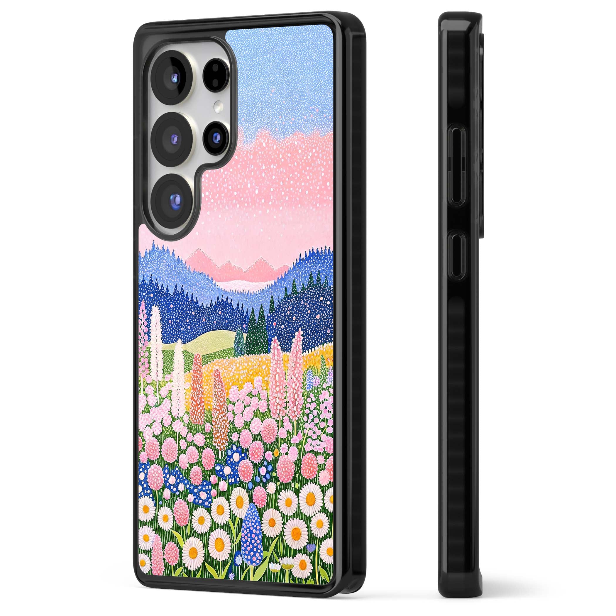 Valley Horizon cottagecore iPhone case | Black Impact case for Samsung Galaxy S25 Ultra