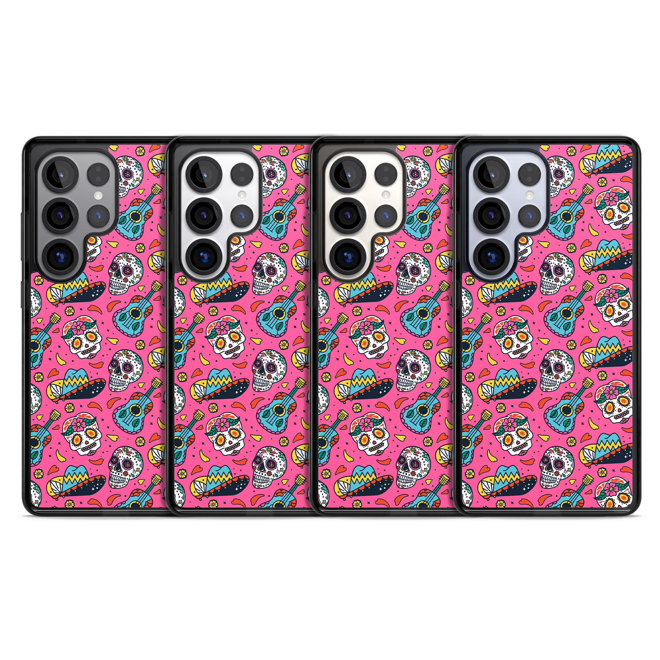 Pink Day Of The Dead Pattern