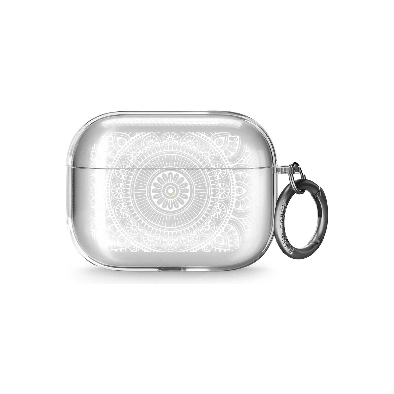 White Henna Flower Wheel AirPods Pro Case
