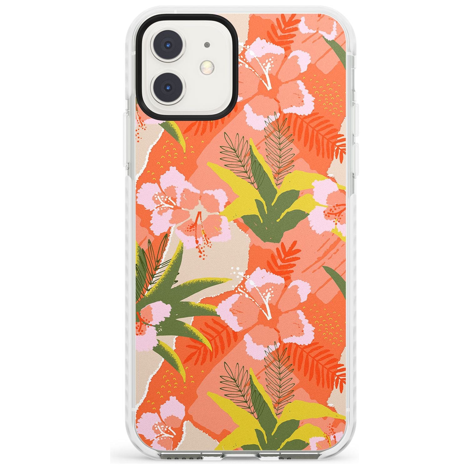 Hawaiian Flowers Abstract Pattern iPhone Case Impact Case Phone Case - Case Warehouse